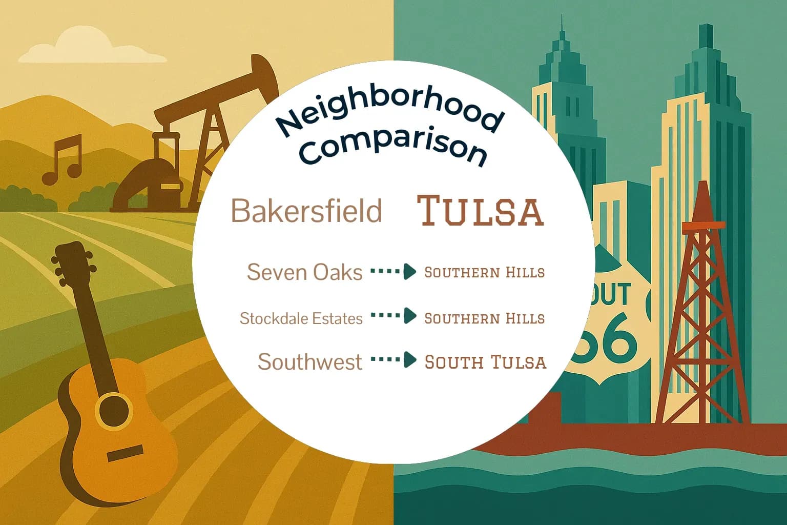 Bakersfield vs Tulsa Neighborhood Comparison