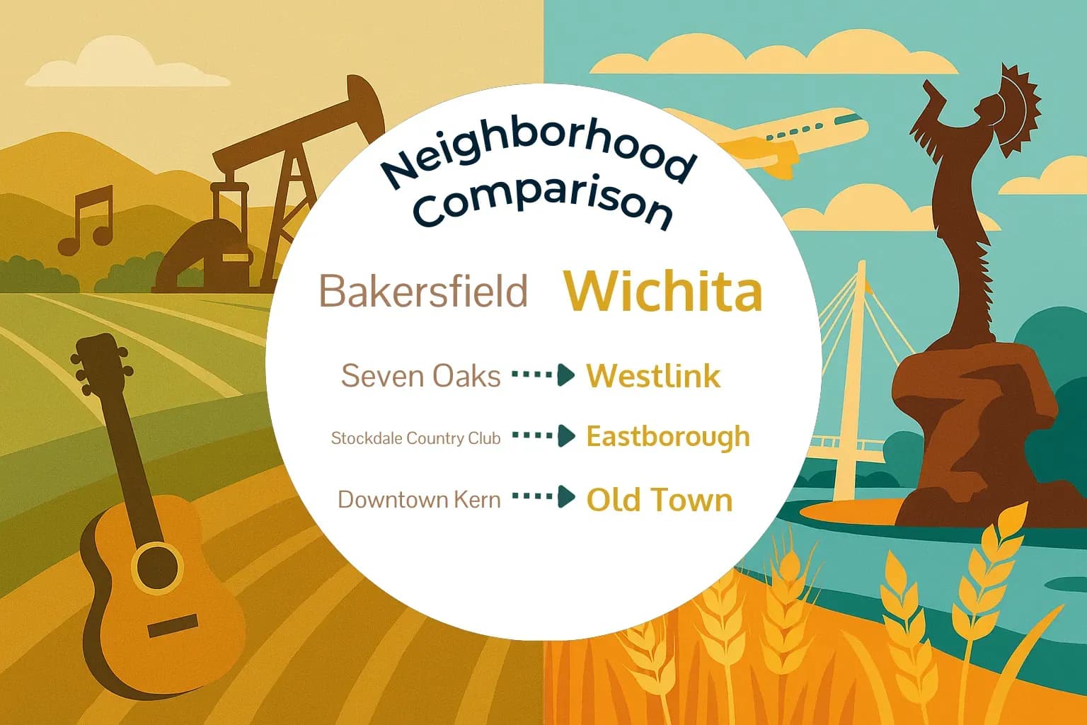 Bakersfield vs Wichita Neighborhood Comparison