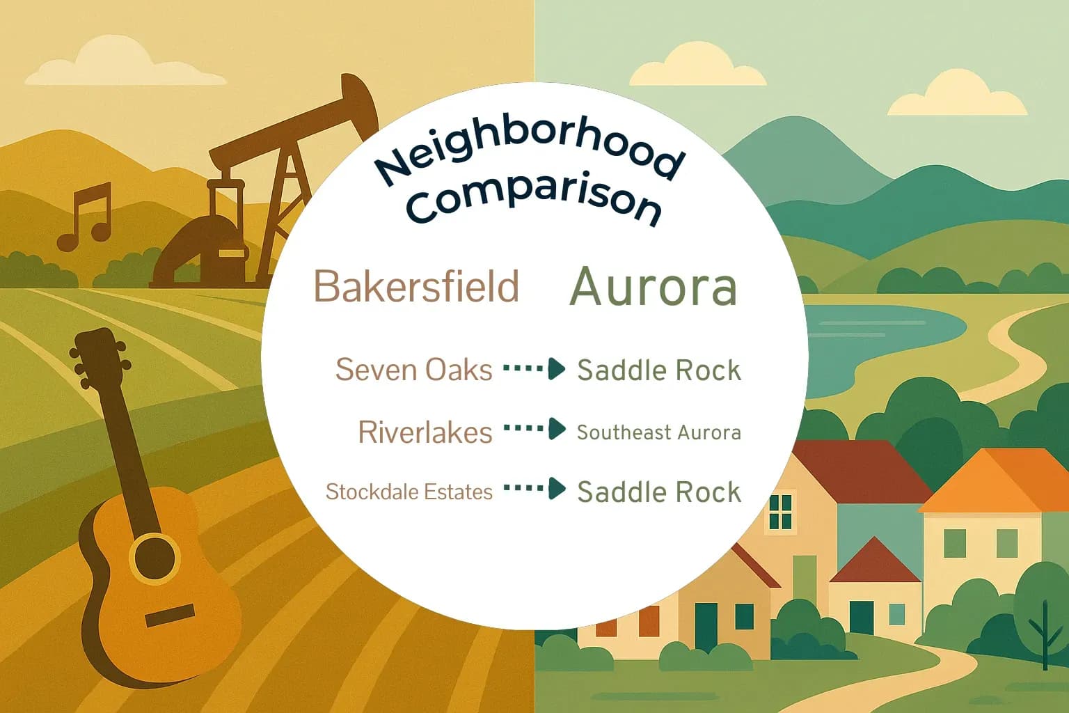 Bakersfield vs Aurora Neighborhood Comparison