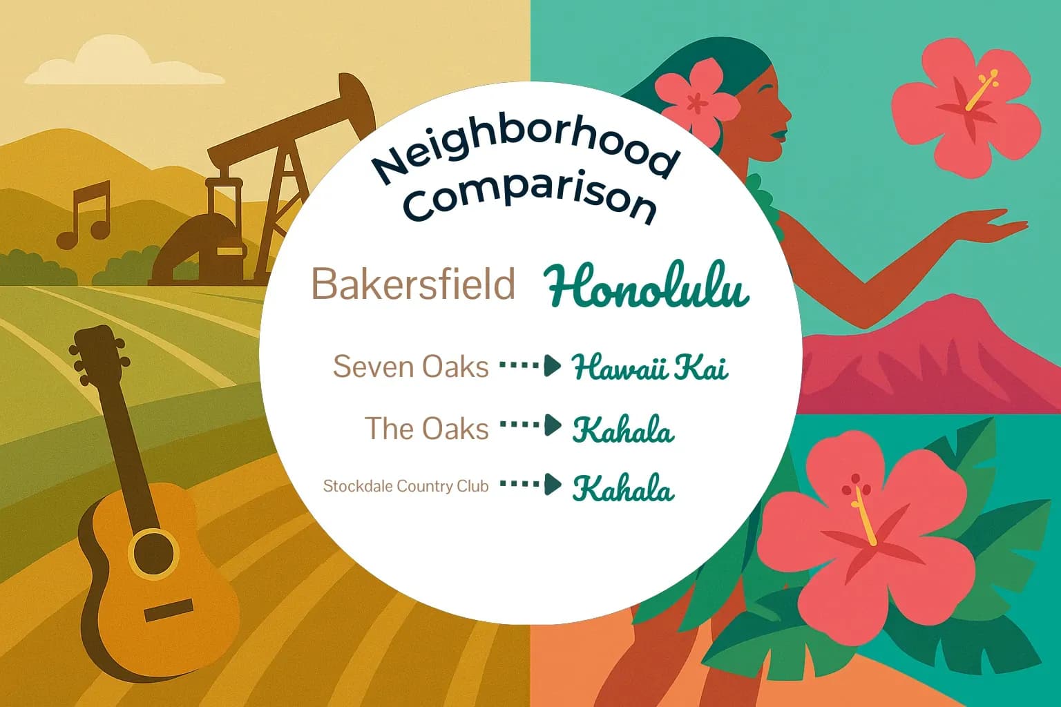 Bakersfield vs Honolulu Neighborhood Comparison