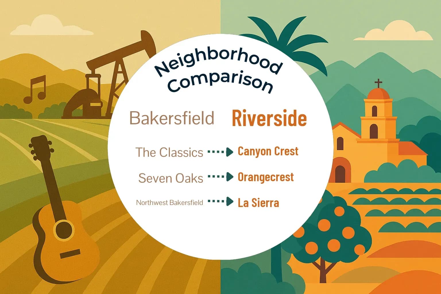 Bakersfield vs Riverside Neighborhood Comparison
