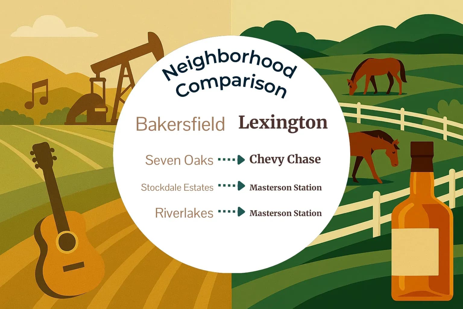 Bakersfield vs Lexington Neighborhood Comparison