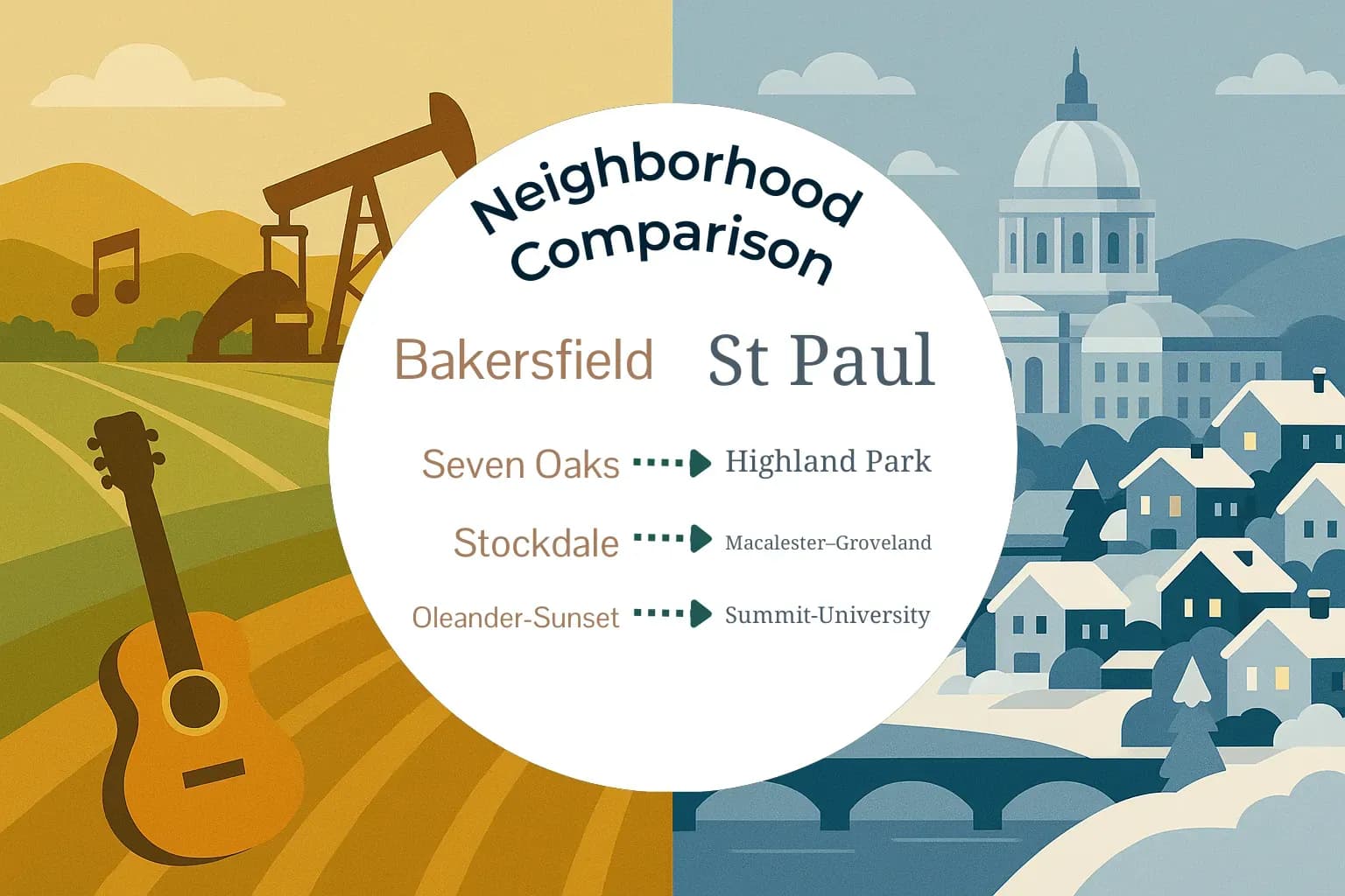 Bakersfield vs St. Paul Neighborhood Comparison