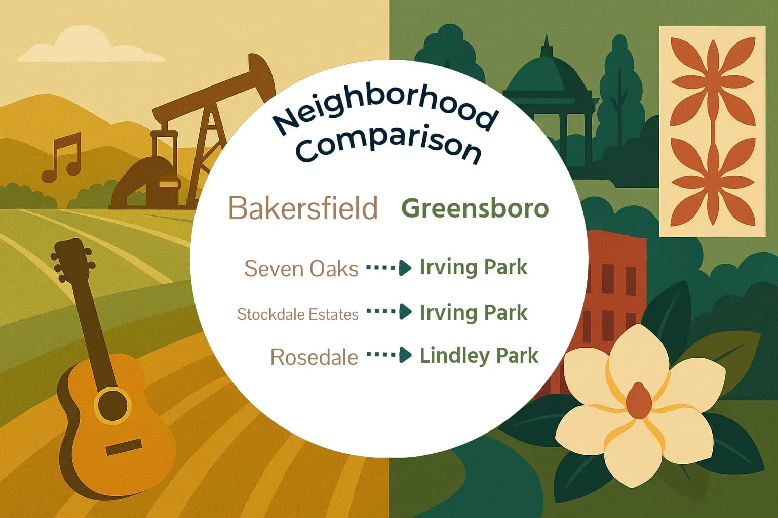 Bakersfield vs Greensboro Neighborhood Comparison