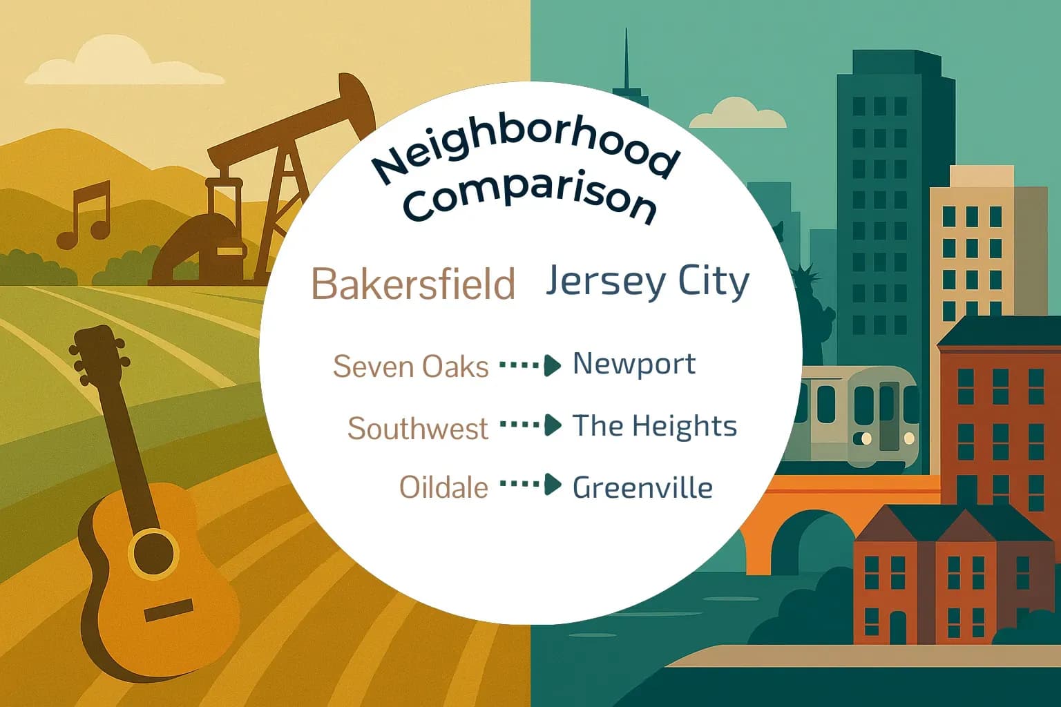 Bakersfield vs Jersey City Neighborhood Comparison