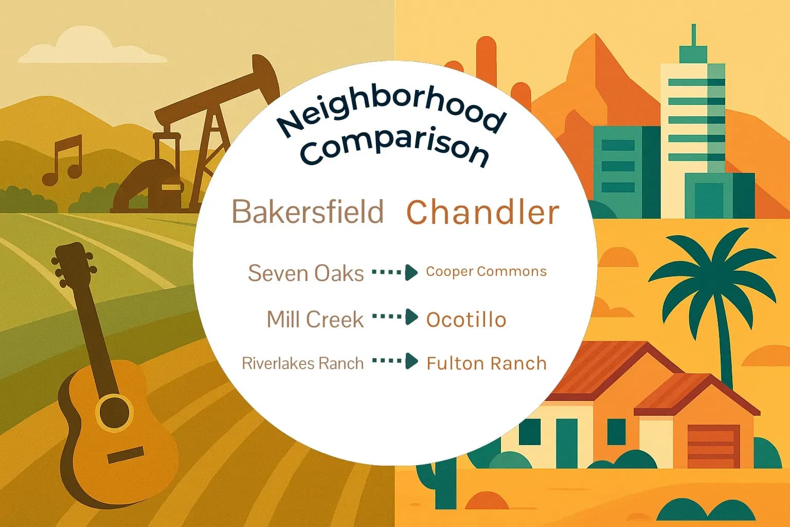 Bakersfield vs Chandler Neighborhood Comparison