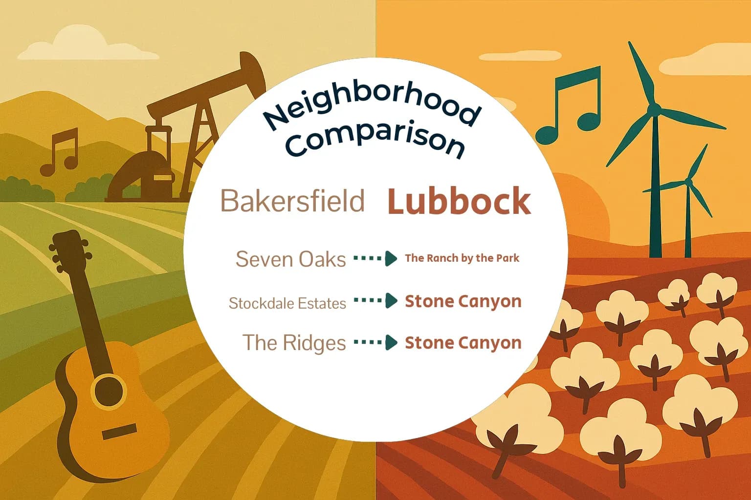 Bakersfield vs Lubbock Neighborhood Comparison