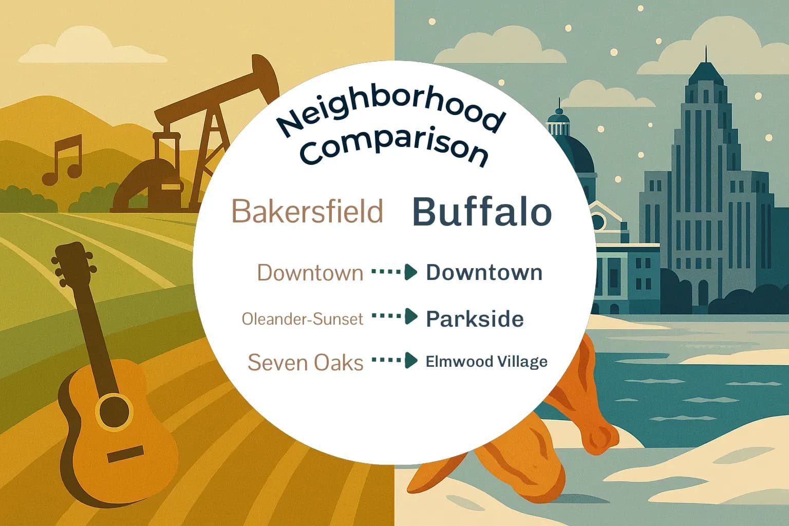 Bakersfield vs Buffalo Neighborhood Comparison