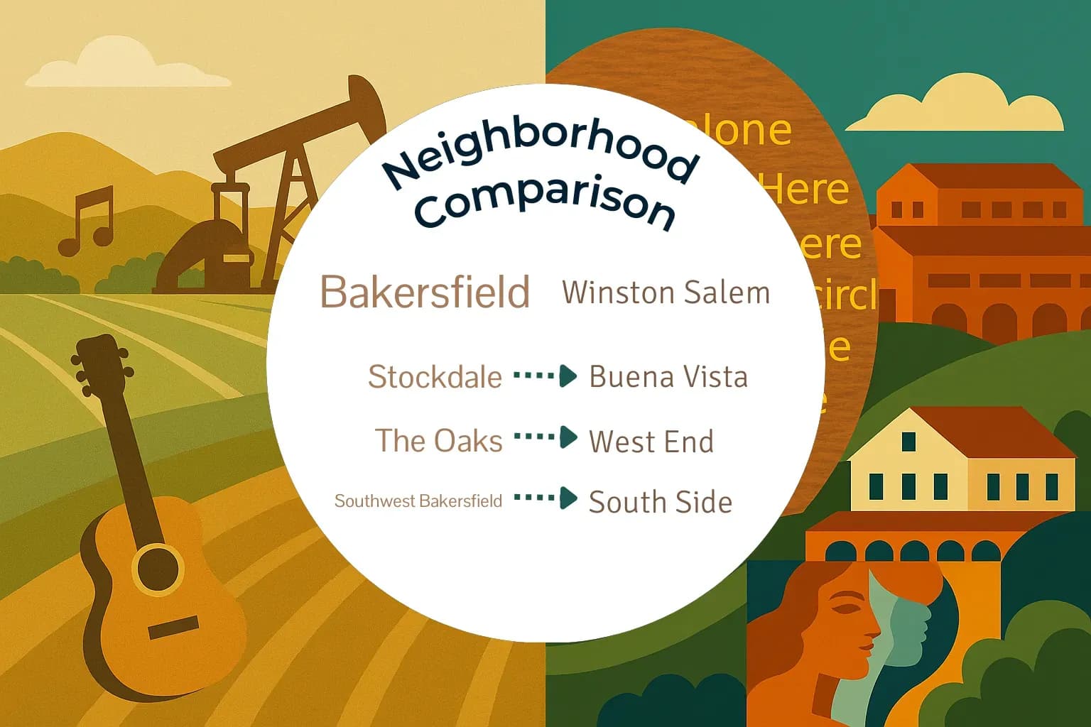 Bakersfield vs Winston Salem Neighborhood Comparison