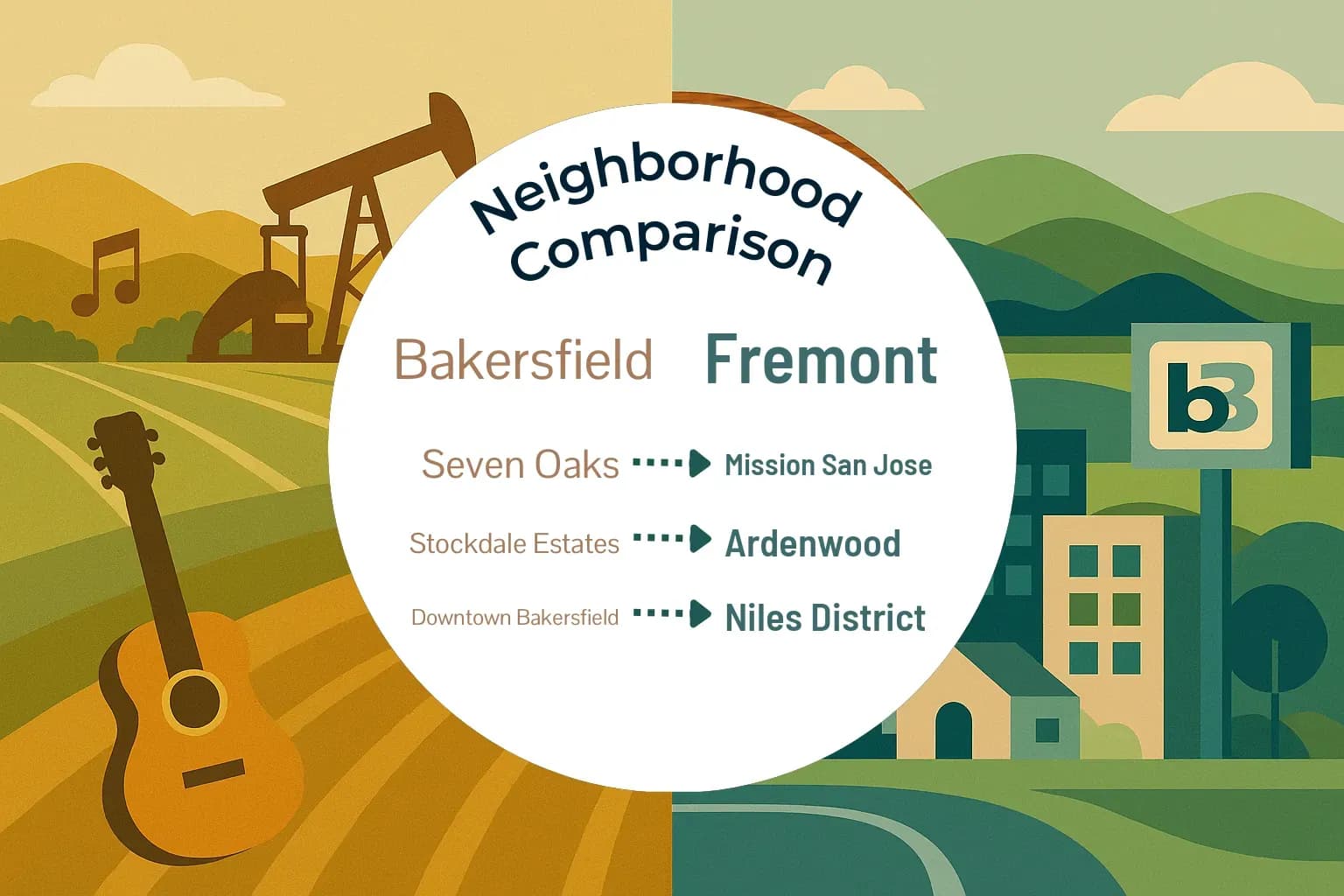 Bakersfield vs Fremont Neighborhood Comparison