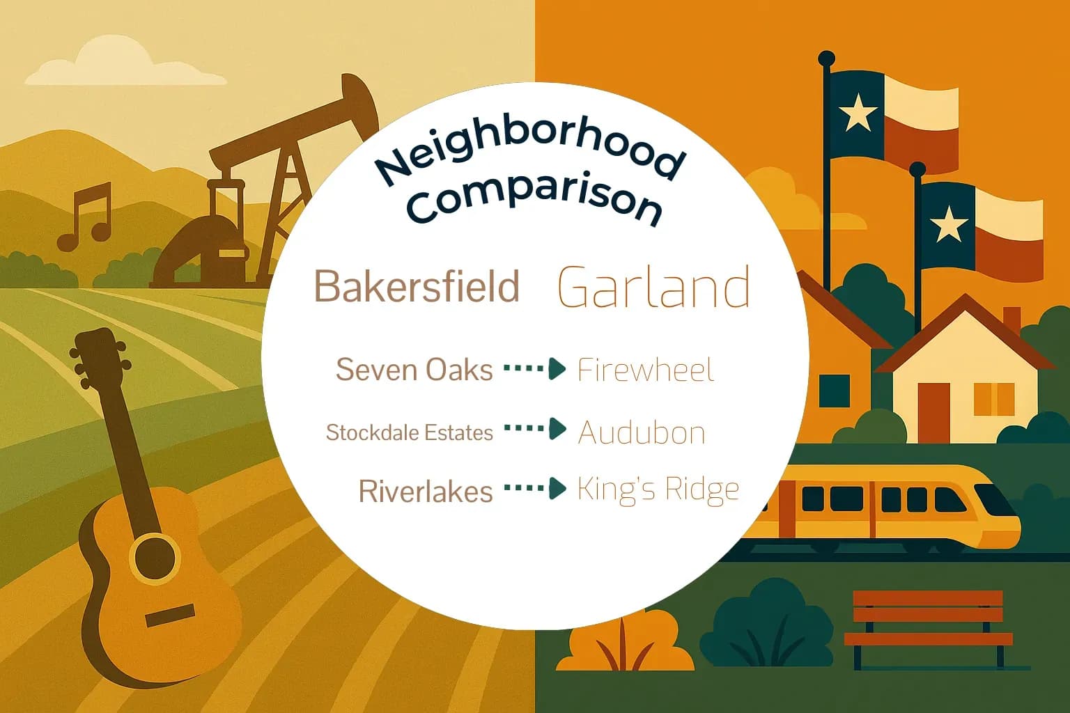 Bakersfield vs Garland Neighborhood Comparison