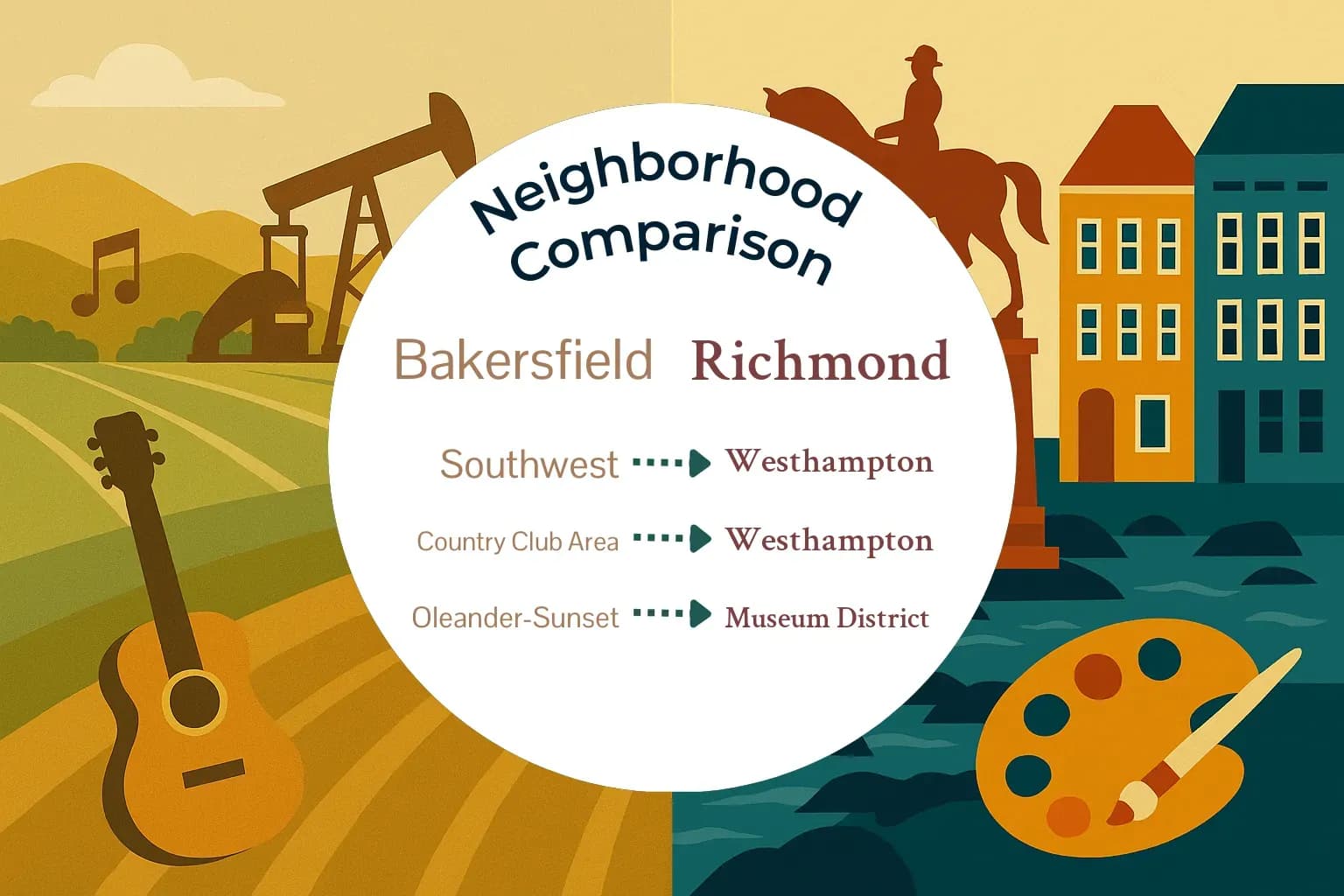 Bakersfield vs Richmond Neighborhood Comparison