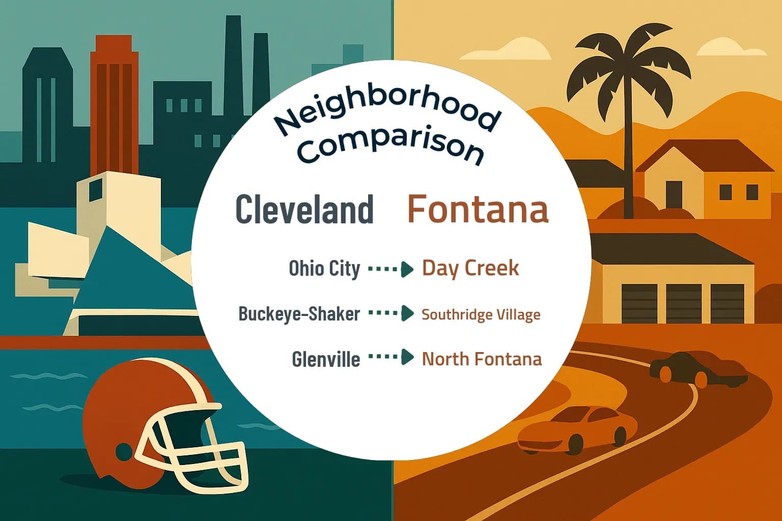 Cleveland vs Fontana Neighborhood Comparison
