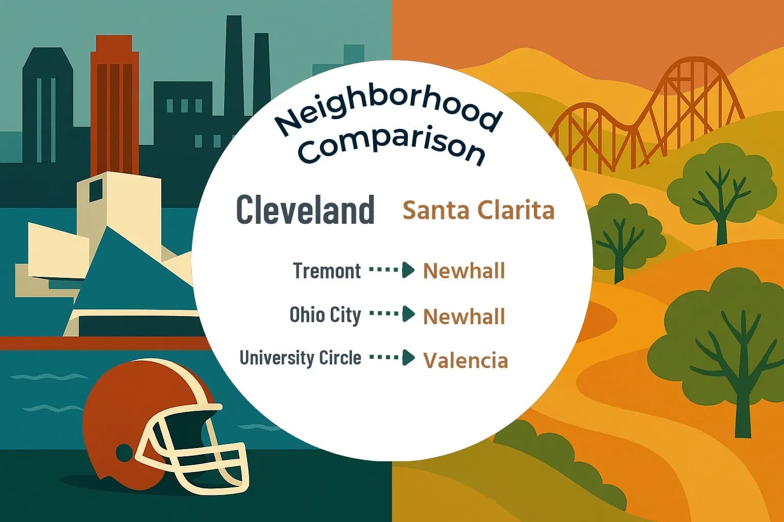 Cleveland vs Santa Clarita Neighborhood Comparison