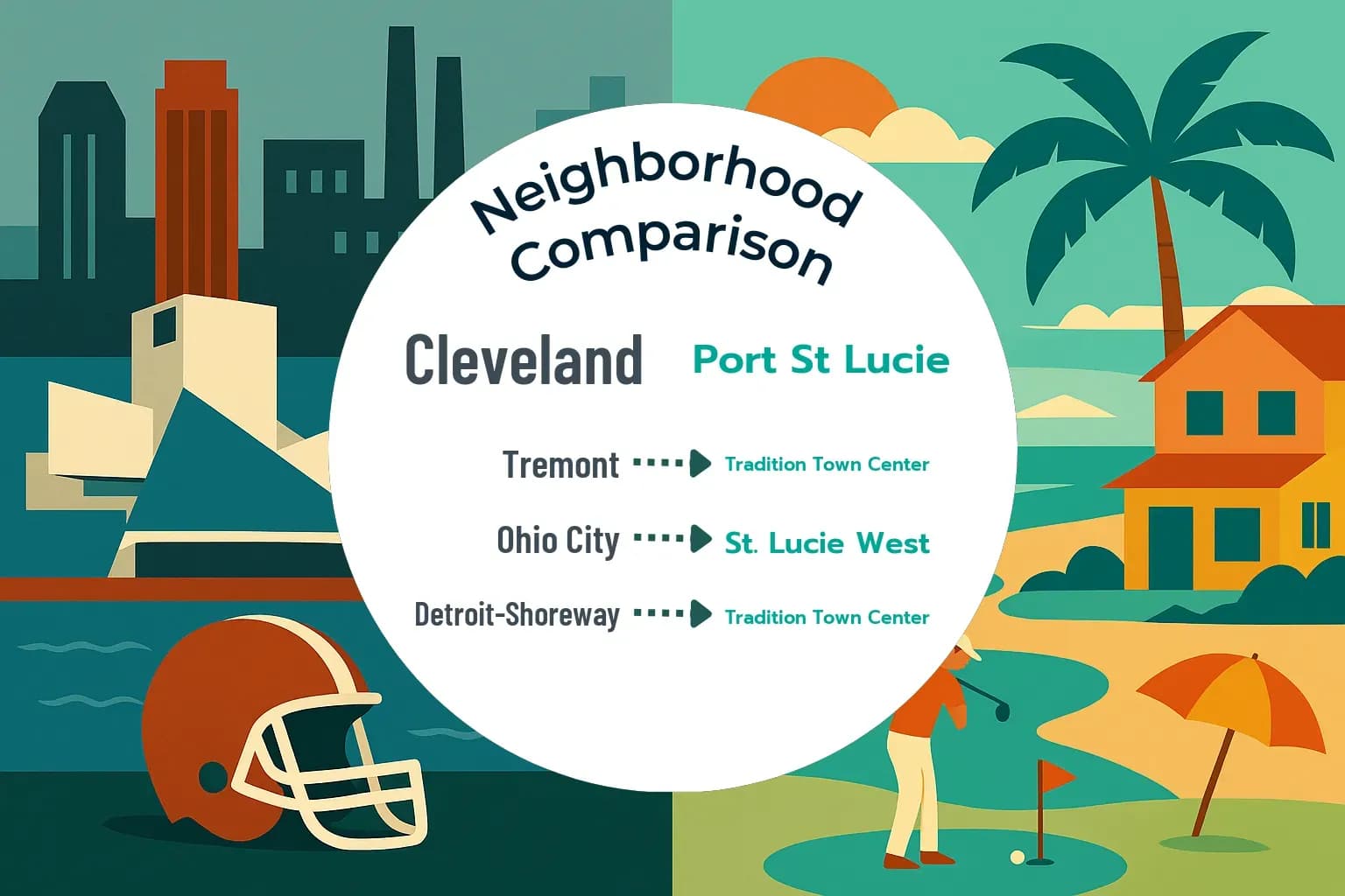 Cleveland vs Port St. Lucie Neighborhood Comparison