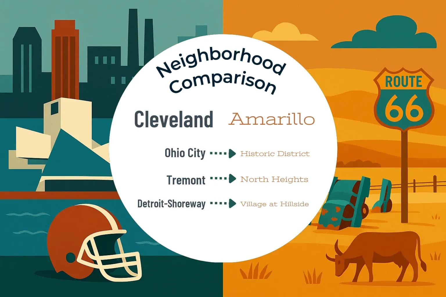 Cleveland vs Amarillo Neighborhood Comparison