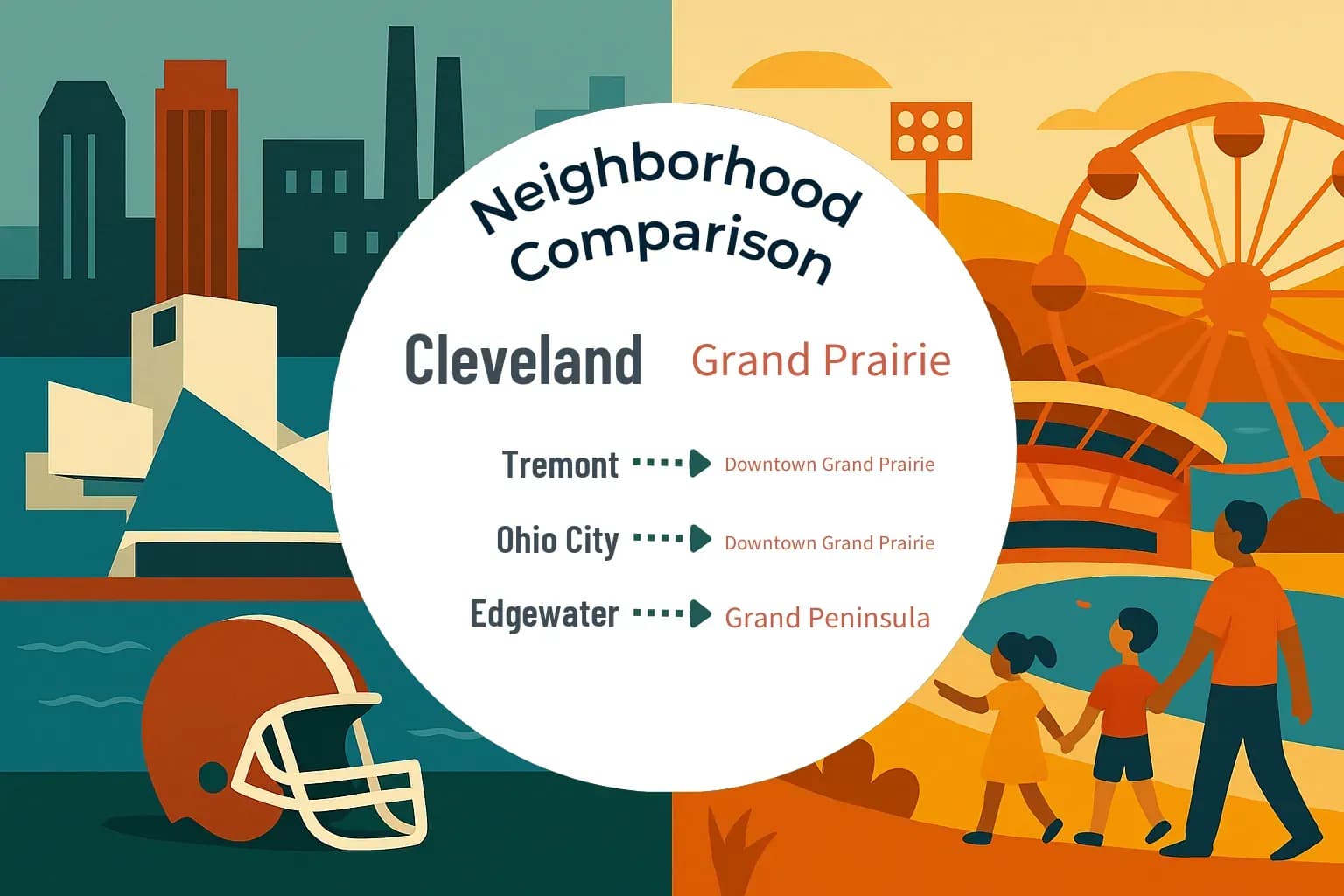 Cleveland vs Grand Prairie Neighborhood Comparison