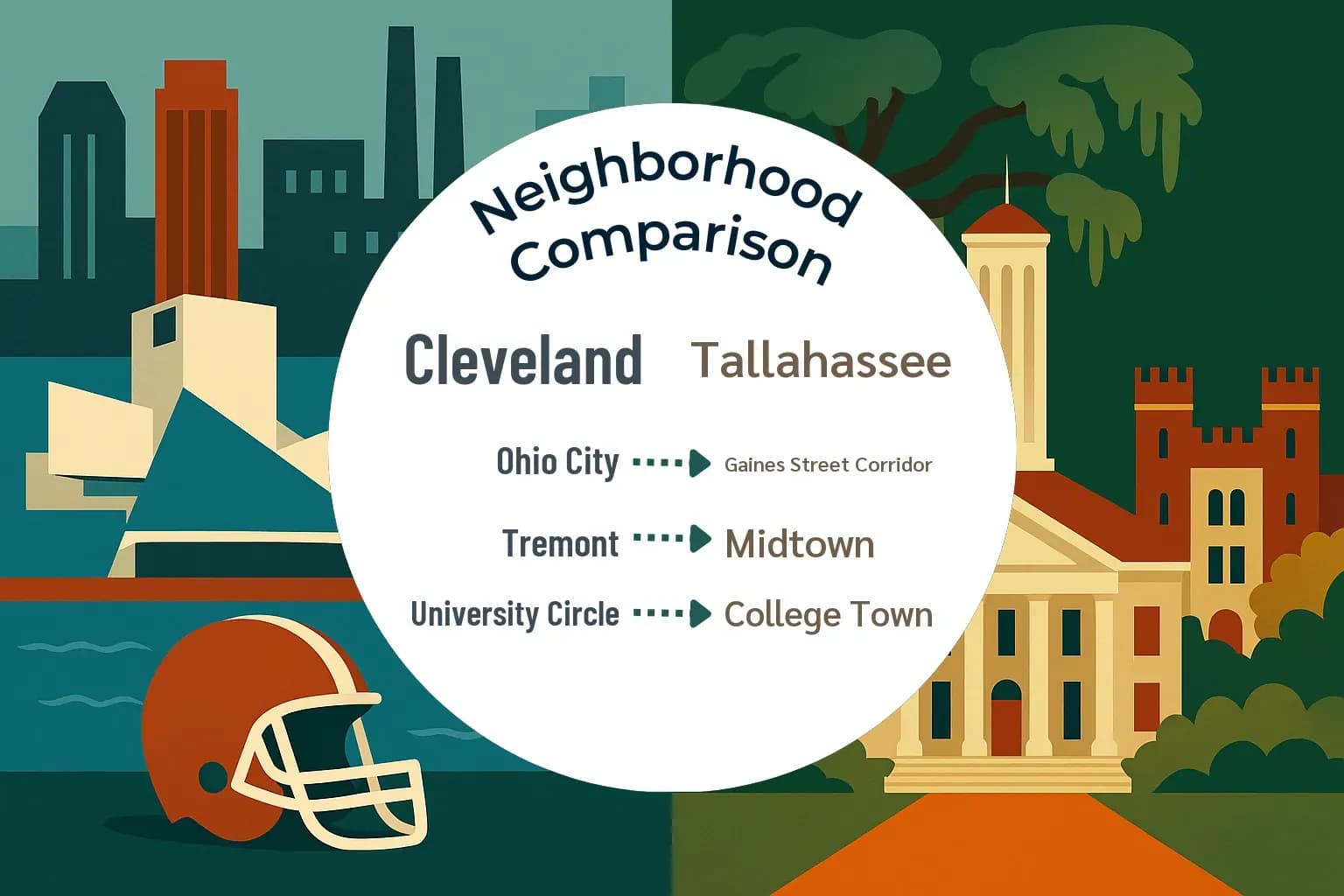 Cleveland vs Tallahassee Neighborhood Comparison