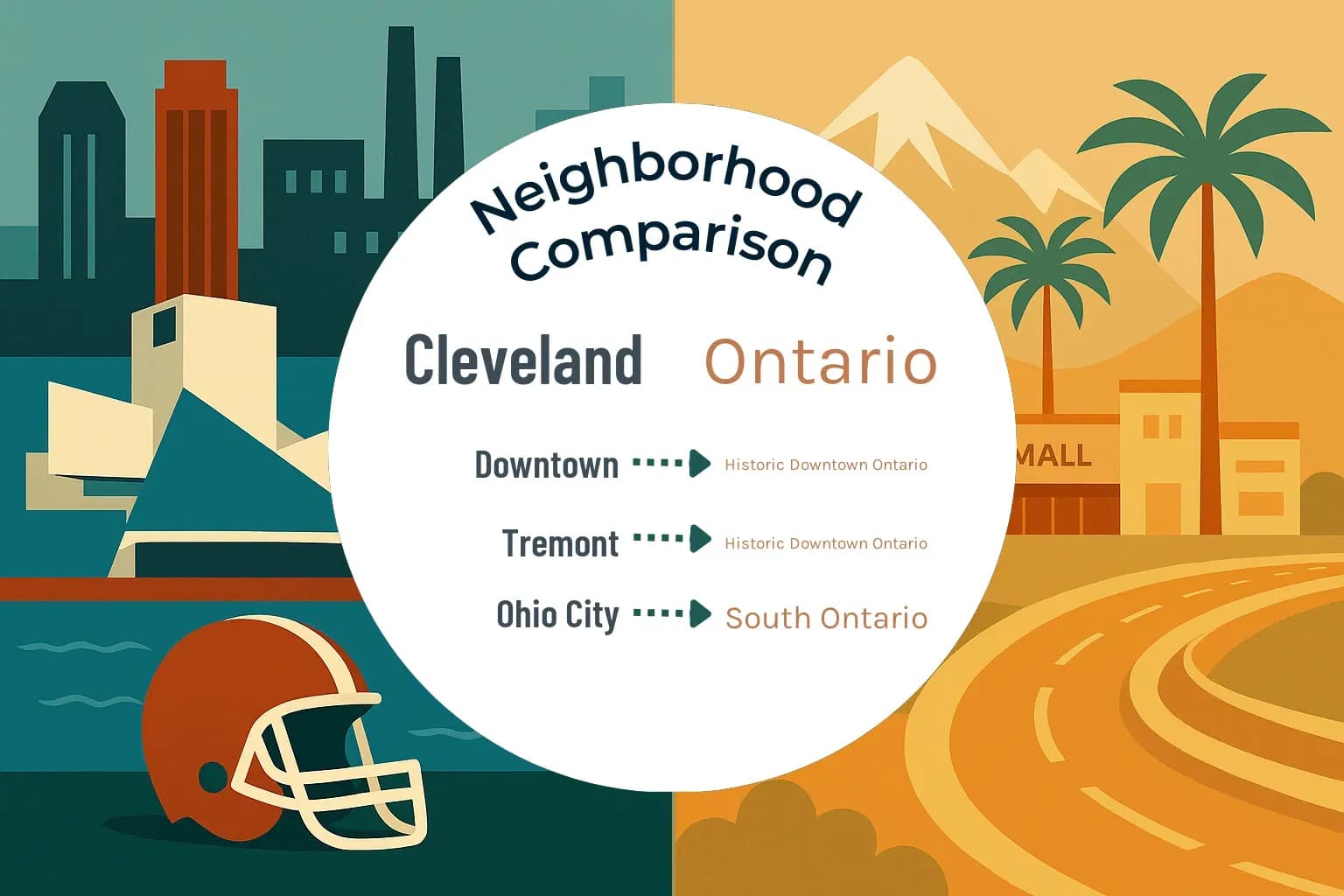 Cleveland vs Ontario Neighborhood Comparison