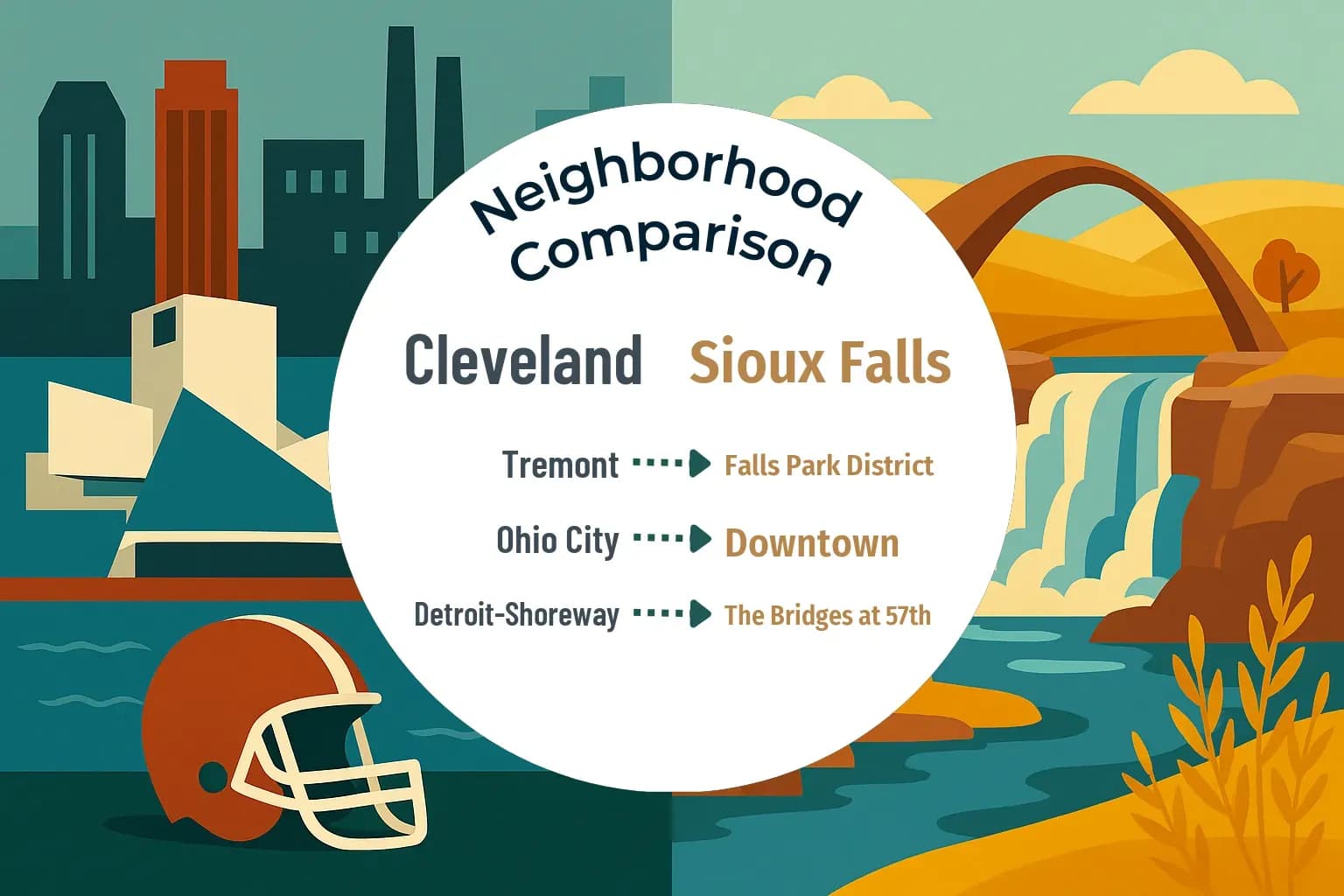 Cleveland vs Sioux Falls Neighborhood Comparison