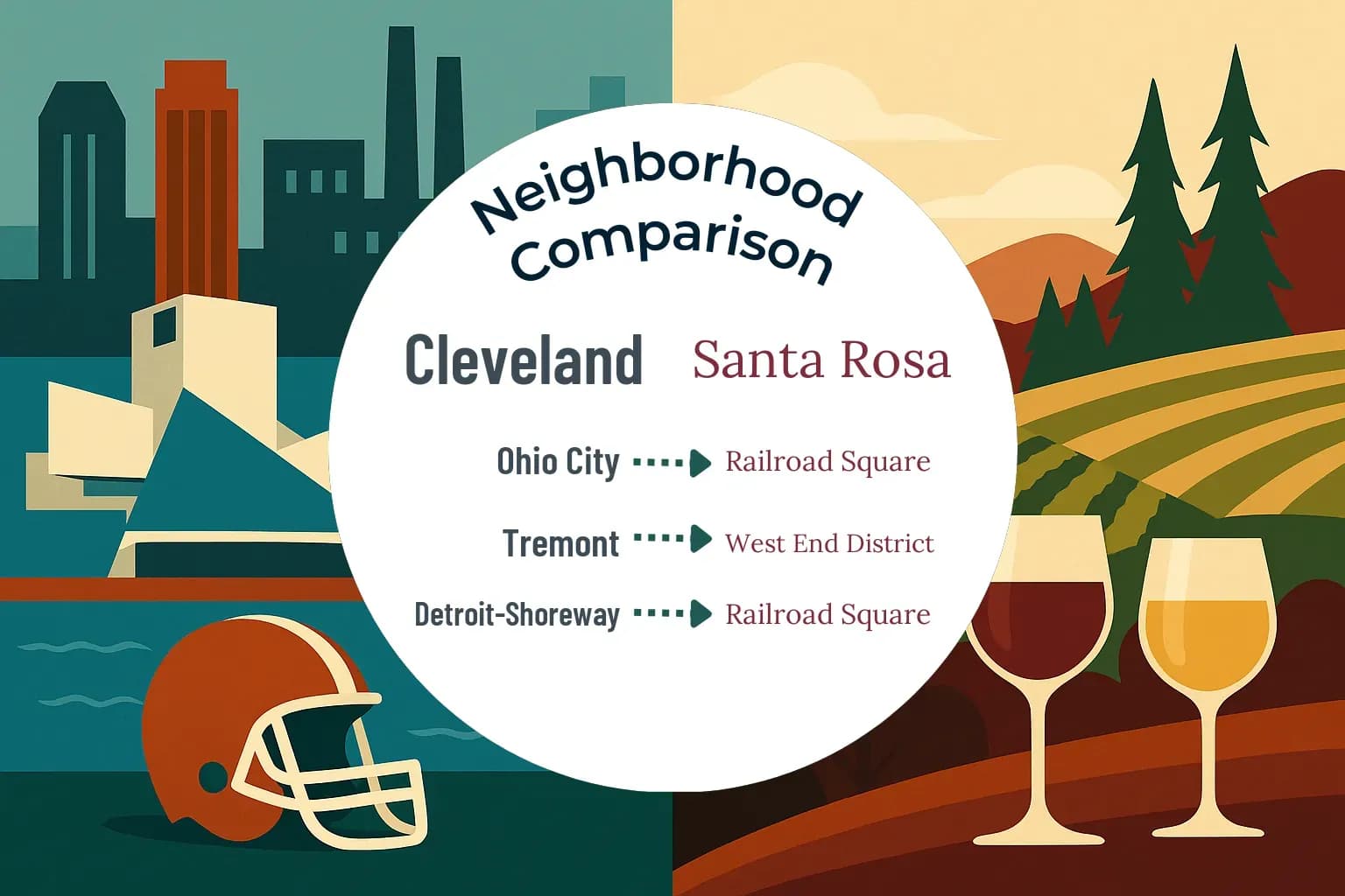 Cleveland vs Santa Rosa Neighborhood Comparison