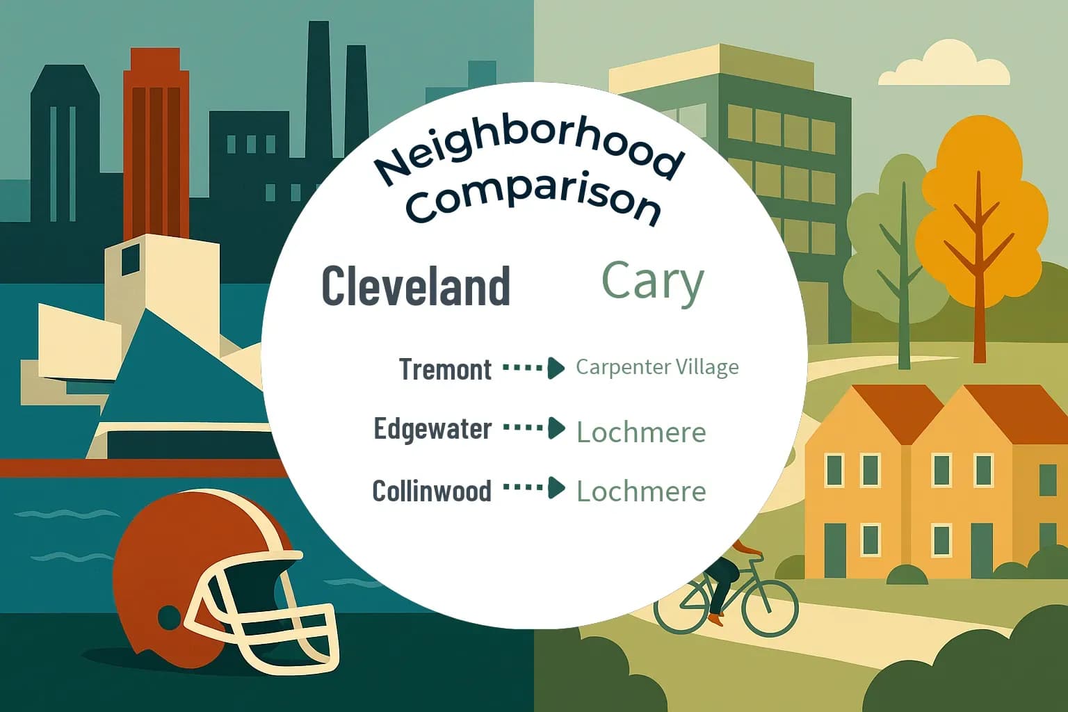 Cleveland vs Cary Neighborhood Comparison