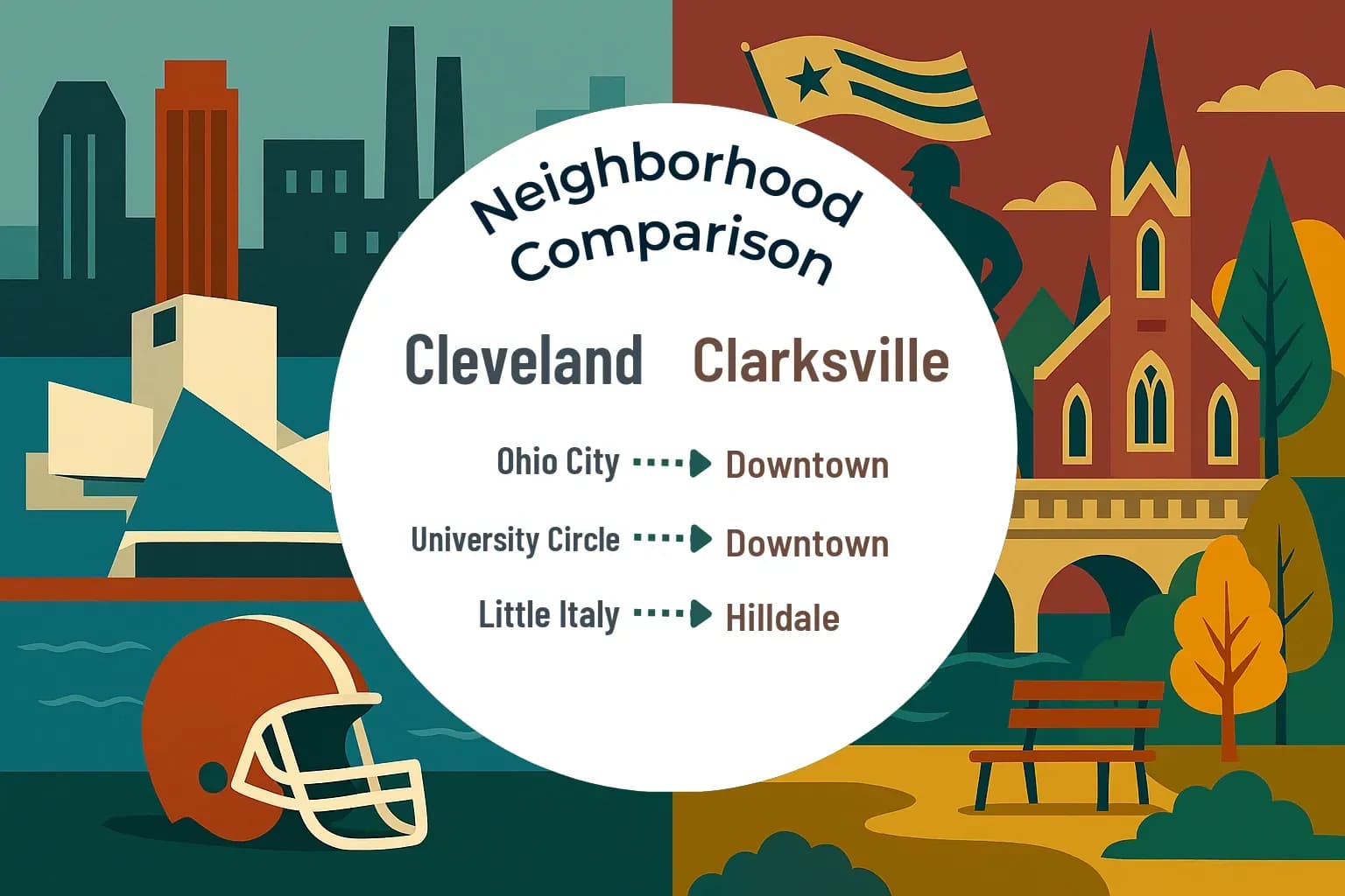 Cleveland vs Clarksville Neighborhood Comparison