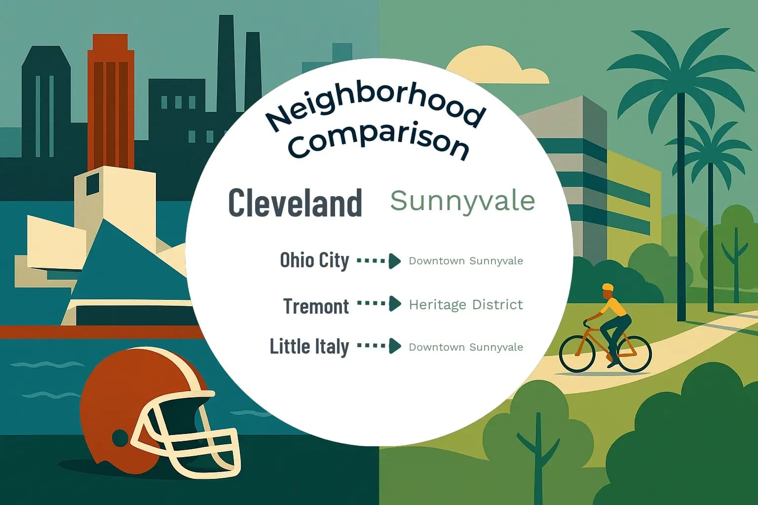 Cleveland vs Sunnyvale Neighborhood Comparison