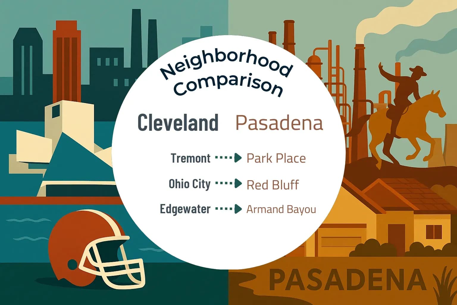 Cleveland vs Pasadena Neighborhood Comparison