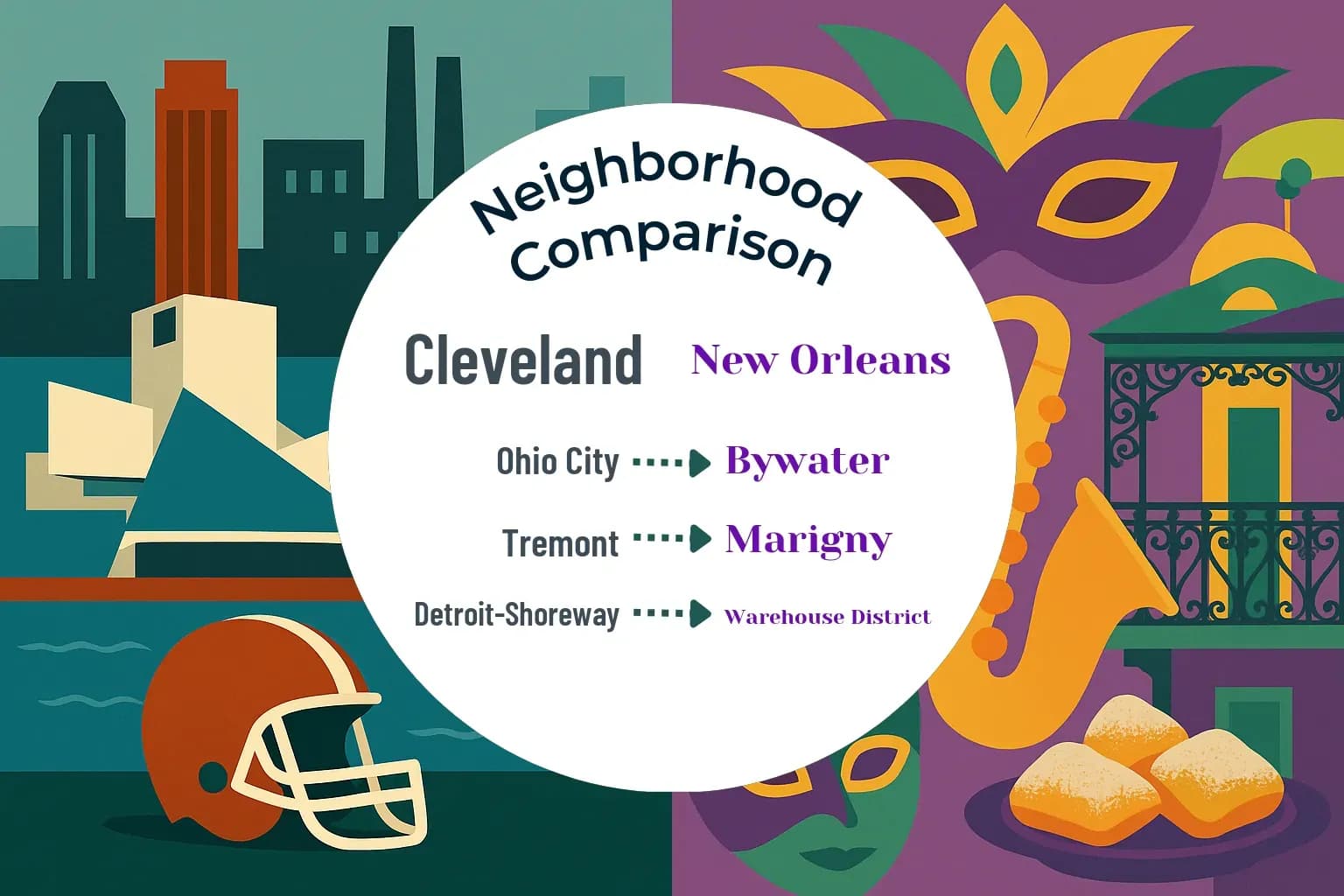 Cleveland vs New Orleans Neighborhood Comparison