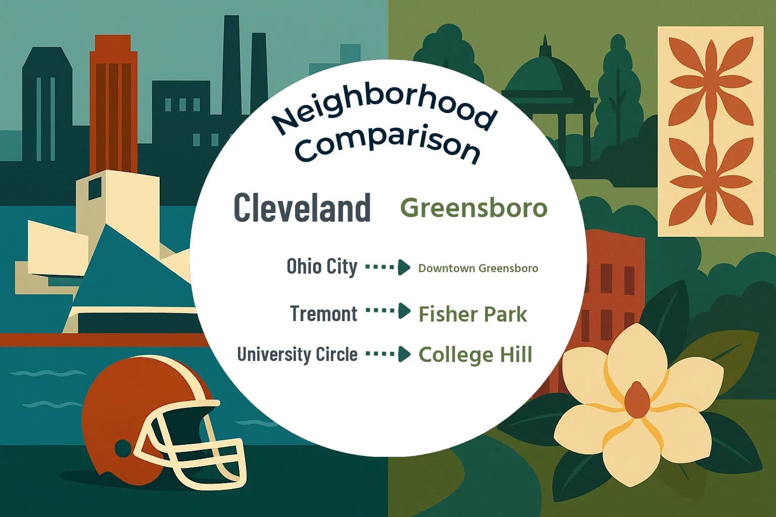 Cleveland vs Greensboro Neighborhood Comparison