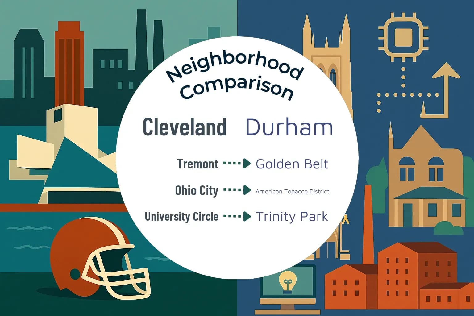 Cleveland vs Durham Neighborhood Comparison