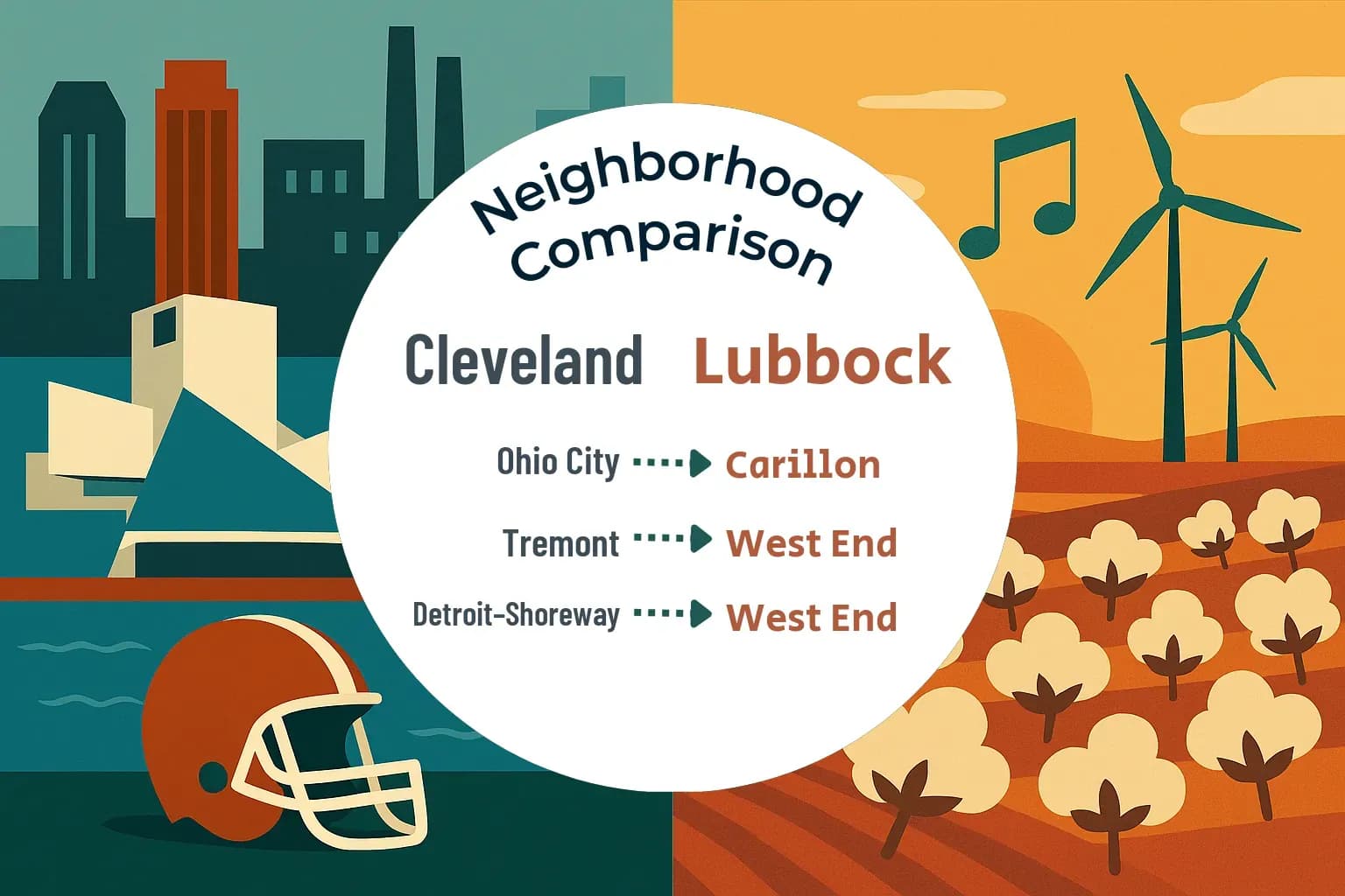 Cleveland vs Lubbock Neighborhood Comparison