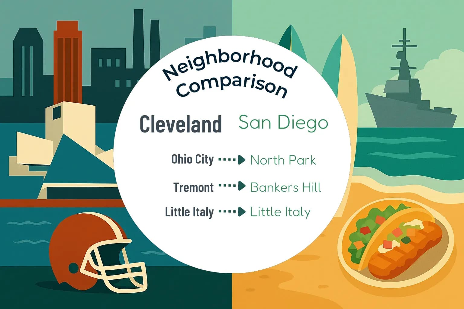 Cleveland vs San Diego Neighborhood Comparison