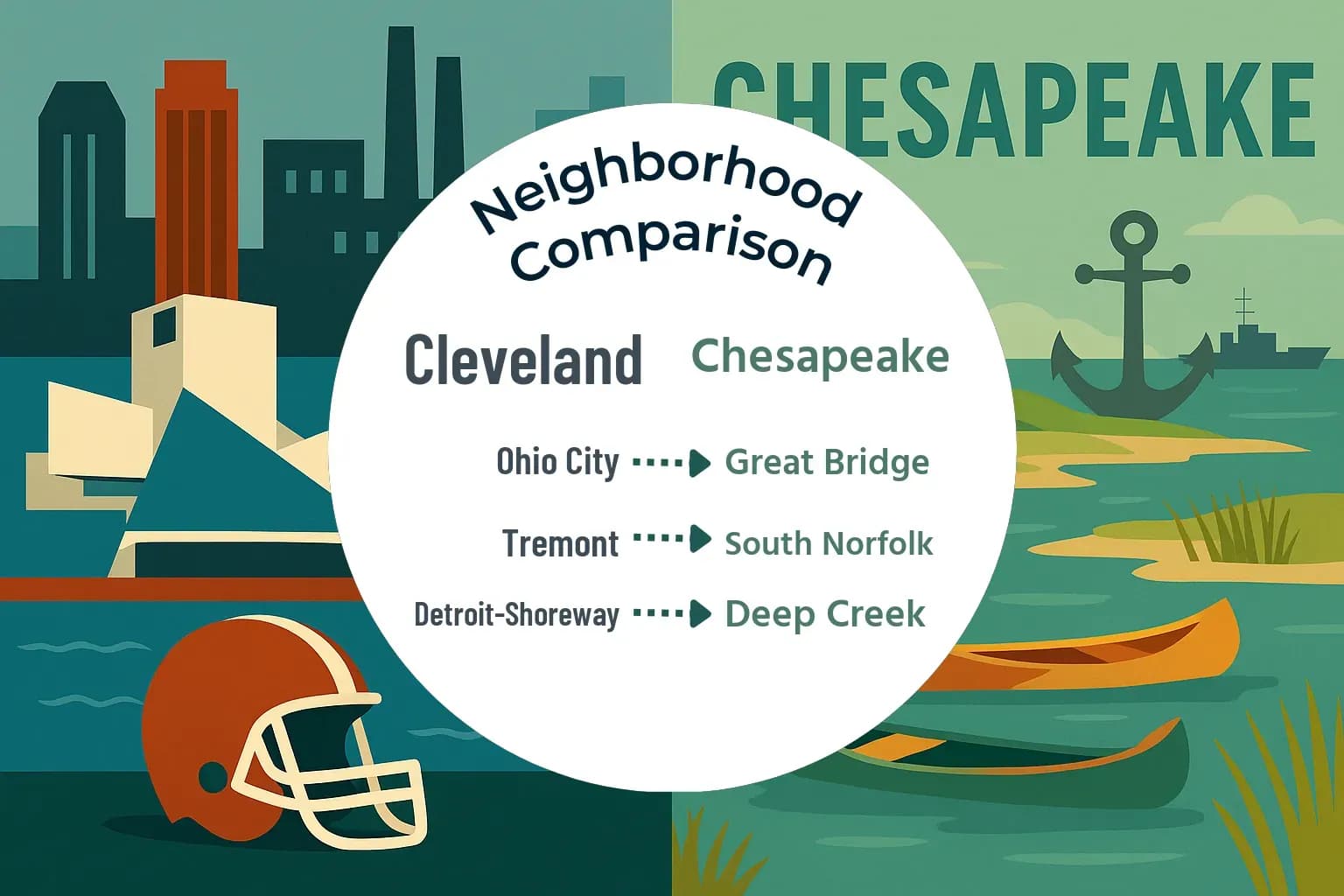 Cleveland vs Chesapeake Neighborhood Comparison