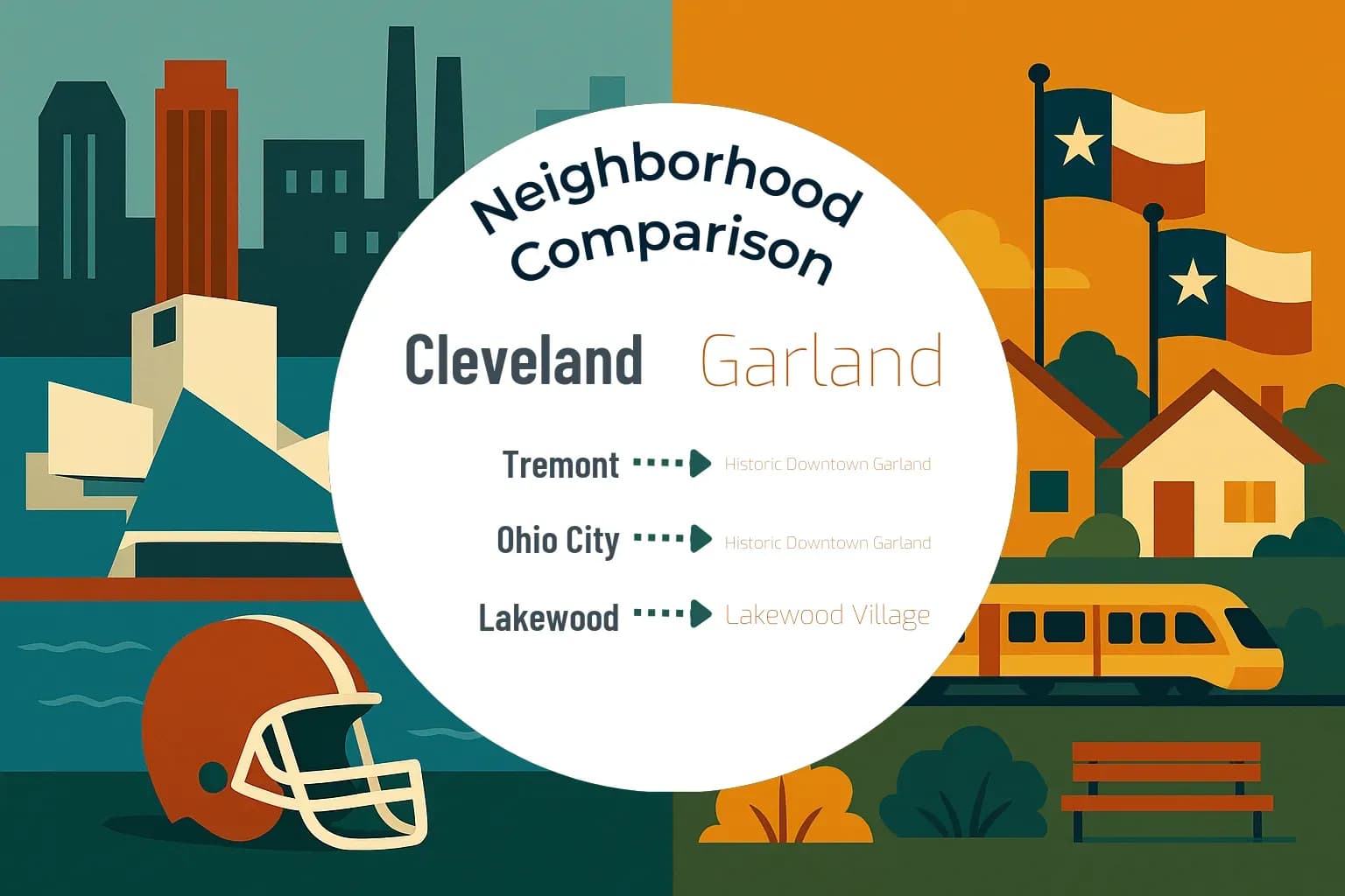 Cleveland vs Garland Neighborhood Comparison
