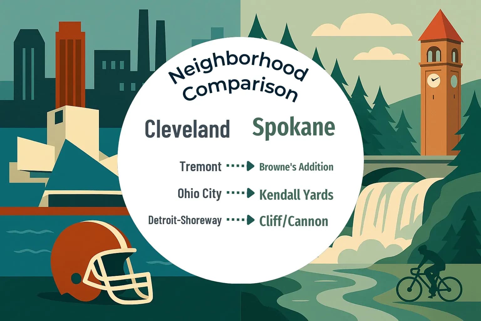 Cleveland vs Spokane Neighborhood Comparison