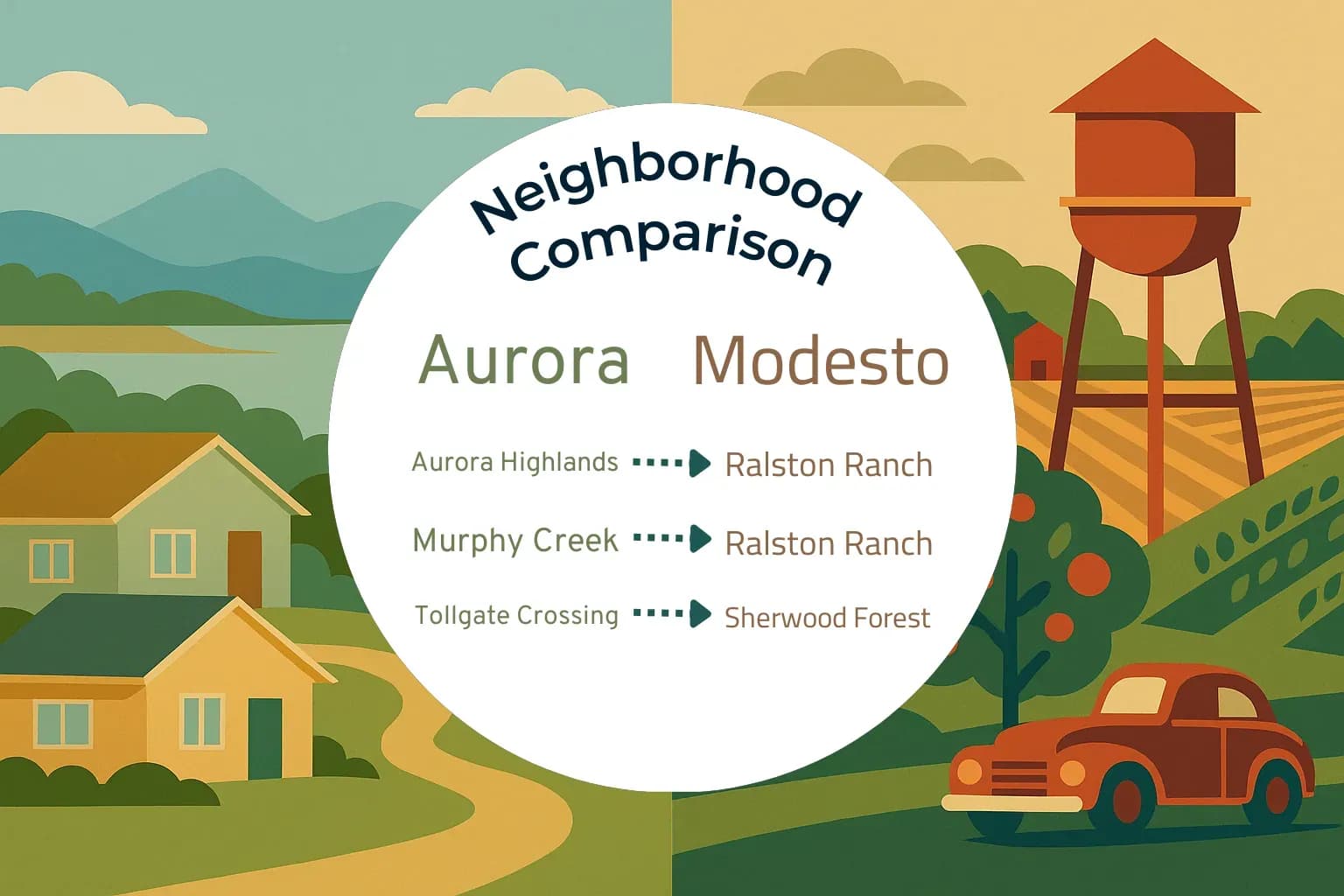 Aurora vs Modesto Neighborhood Comparison