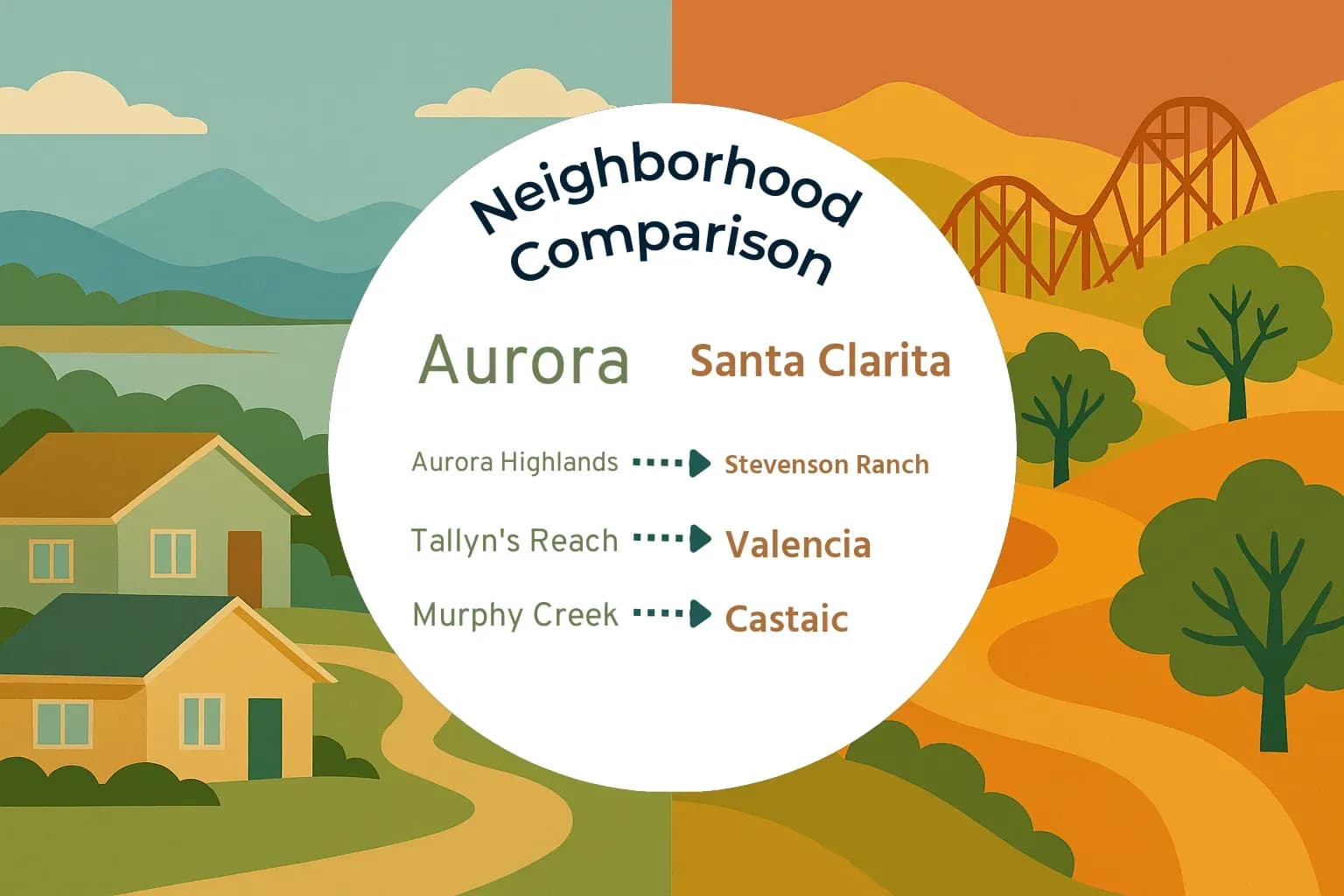 Aurora vs Santa Clarita Neighborhood Comparison