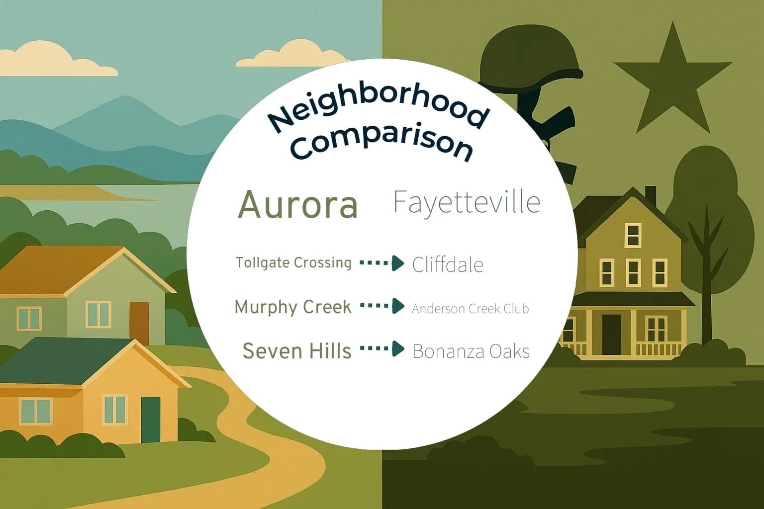 Aurora vs Fayetteville Neighborhood Comparison