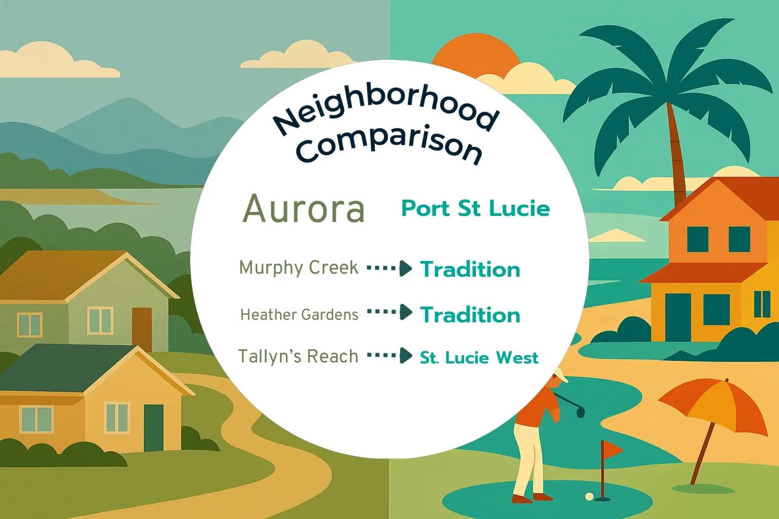Aurora vs Port St. Lucie Neighborhood Comparison
