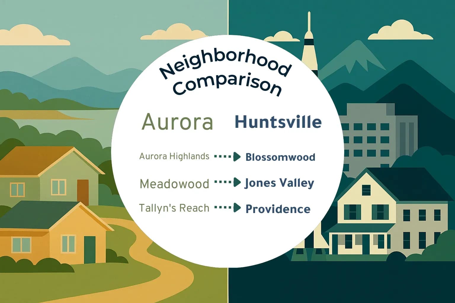 Aurora vs Huntsville Neighborhood Comparison