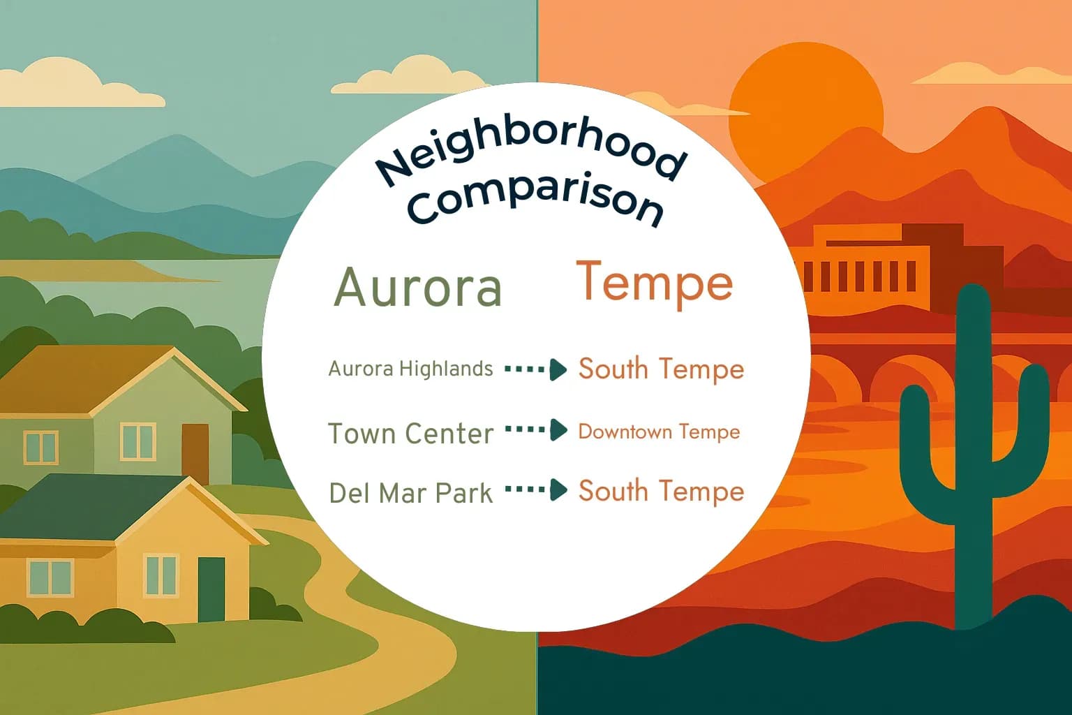 Aurora vs Tempe Neighborhood Comparison