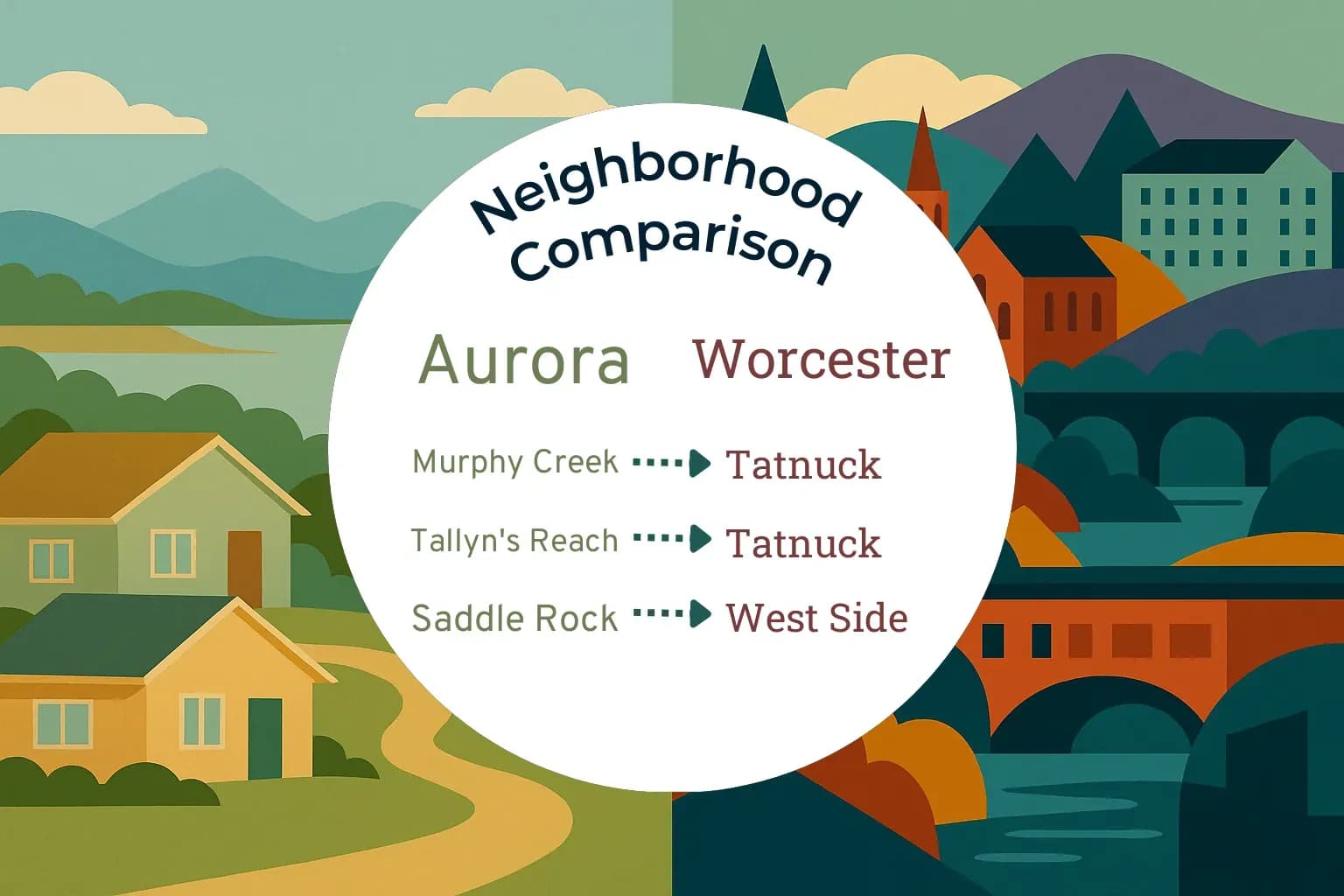 Aurora vs Worcester Neighborhood Comparison
