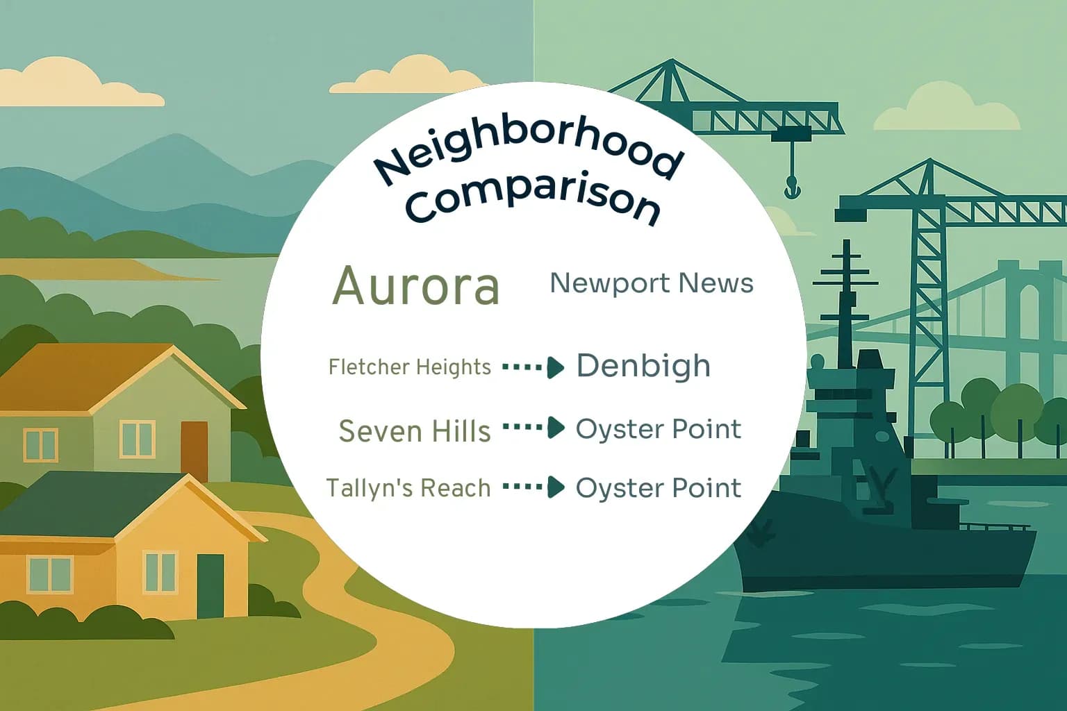 Aurora vs Newport News Neighborhood Comparison