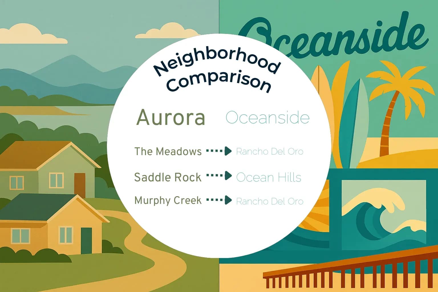 Aurora vs Oceanside Neighborhood Comparison