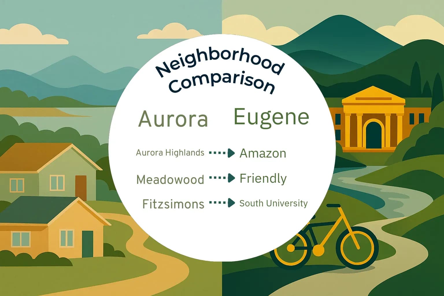 Aurora vs Eugene Neighborhood Comparison