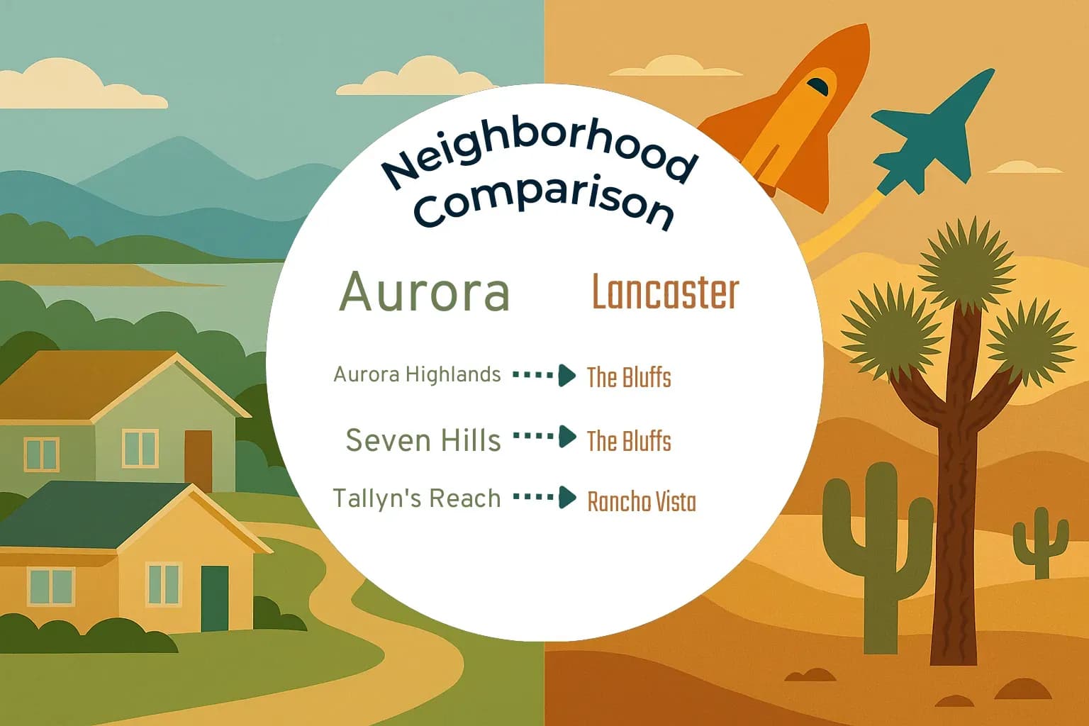 Aurora vs Lancaster Neighborhood Comparison