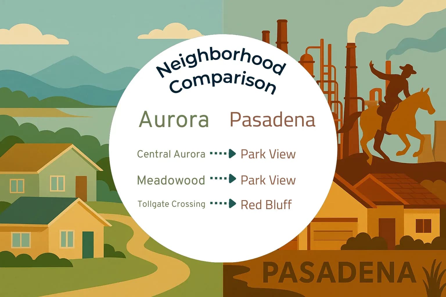 Aurora vs Pasadena Neighborhood Comparison