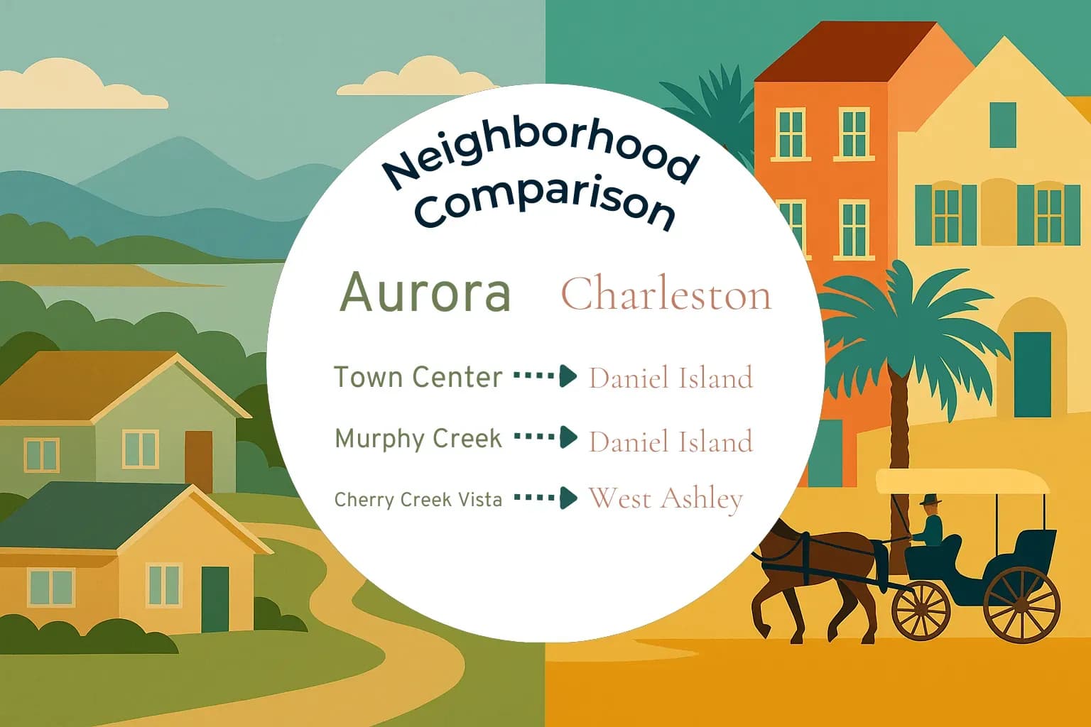 Aurora vs Charleston Neighborhood Comparison